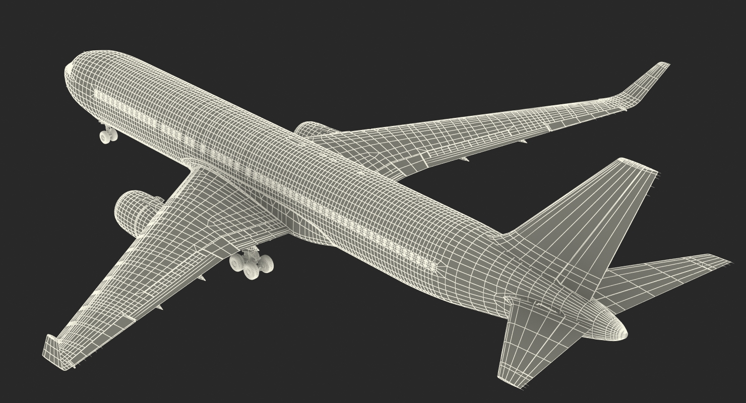 3D Boeing 767 300ER Generic Rigged