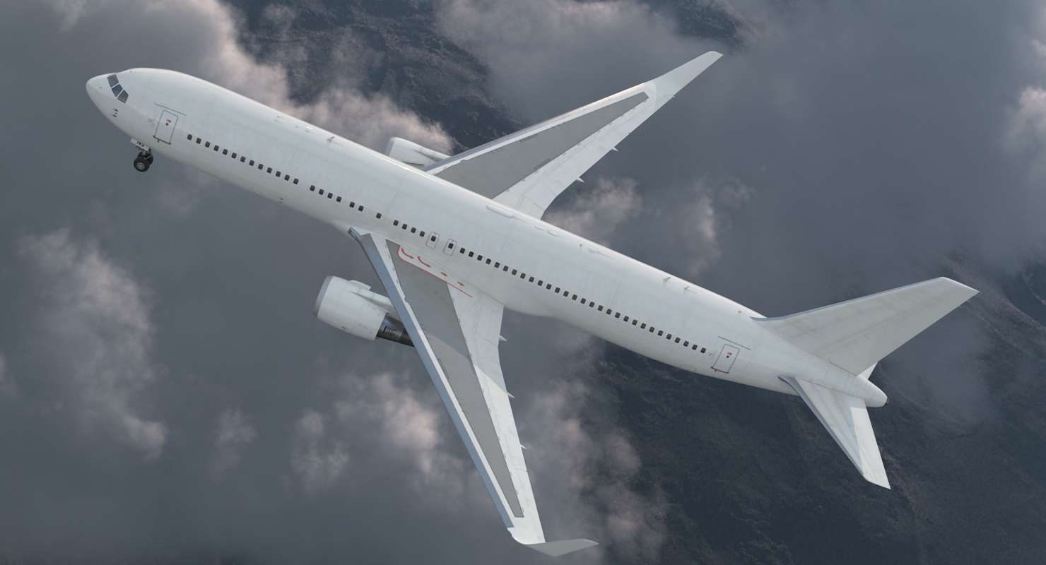 3D Boeing 767 300ER Generic Rigged