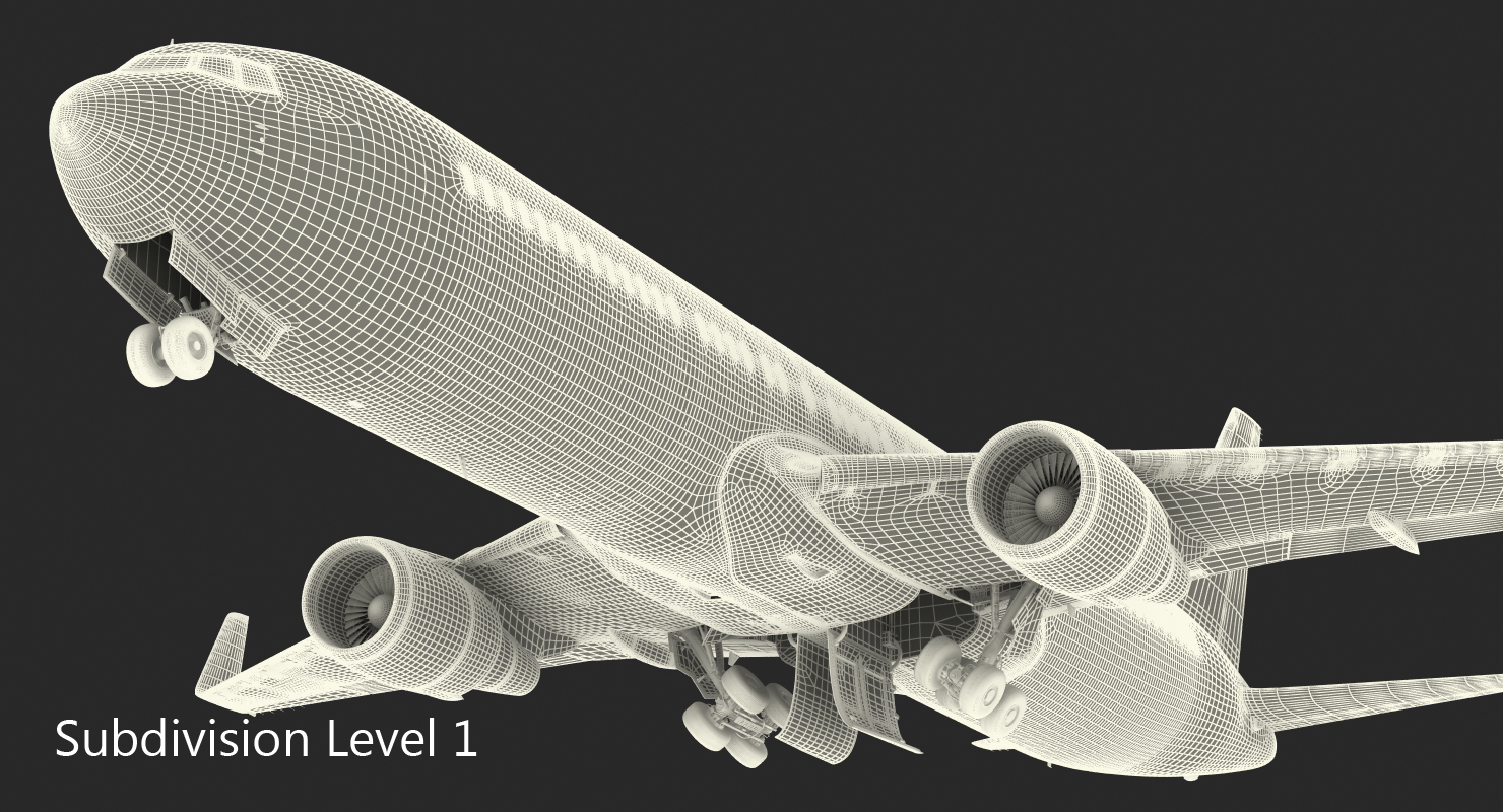 3D Boeing 767 300ER Generic Rigged