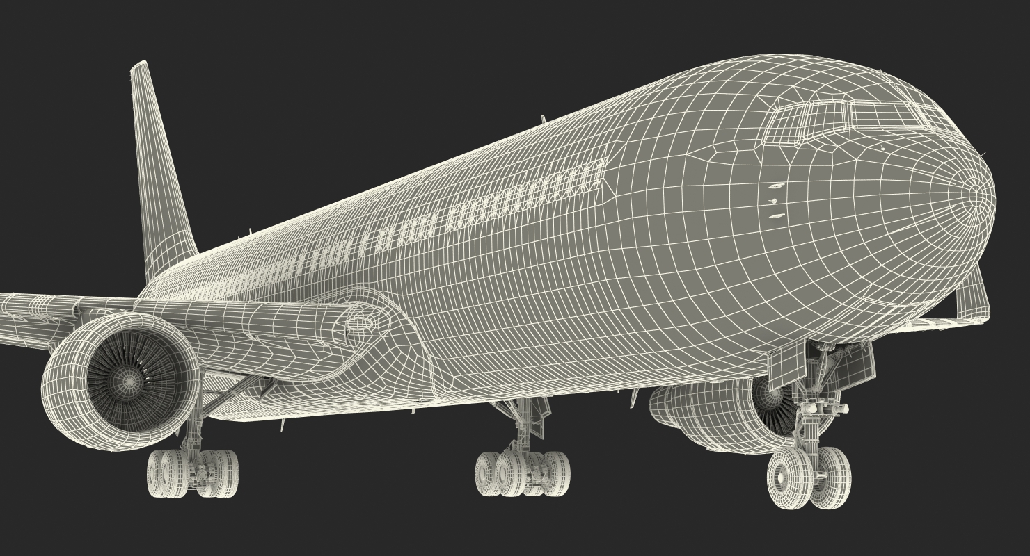 3D Boeing 767 300ER Generic Rigged