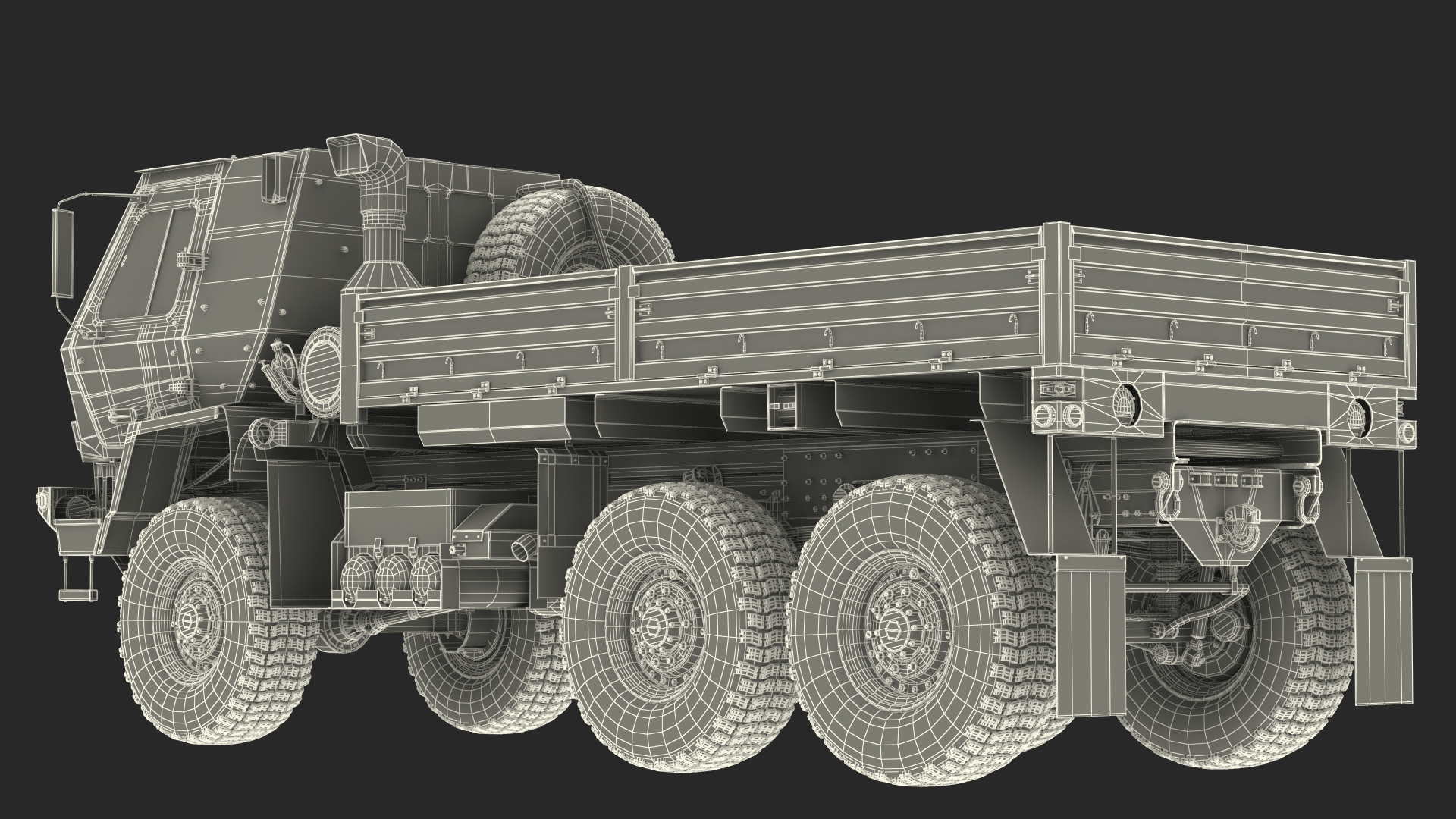 3D Oshkosh FMTV Cargo Truck 6x6 model