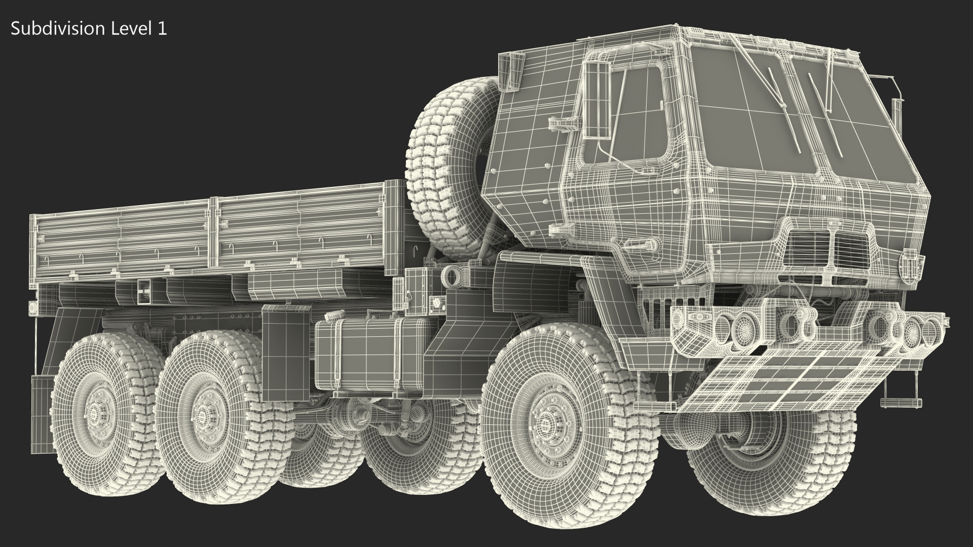 3D Oshkosh FMTV Cargo Truck 6x6 model