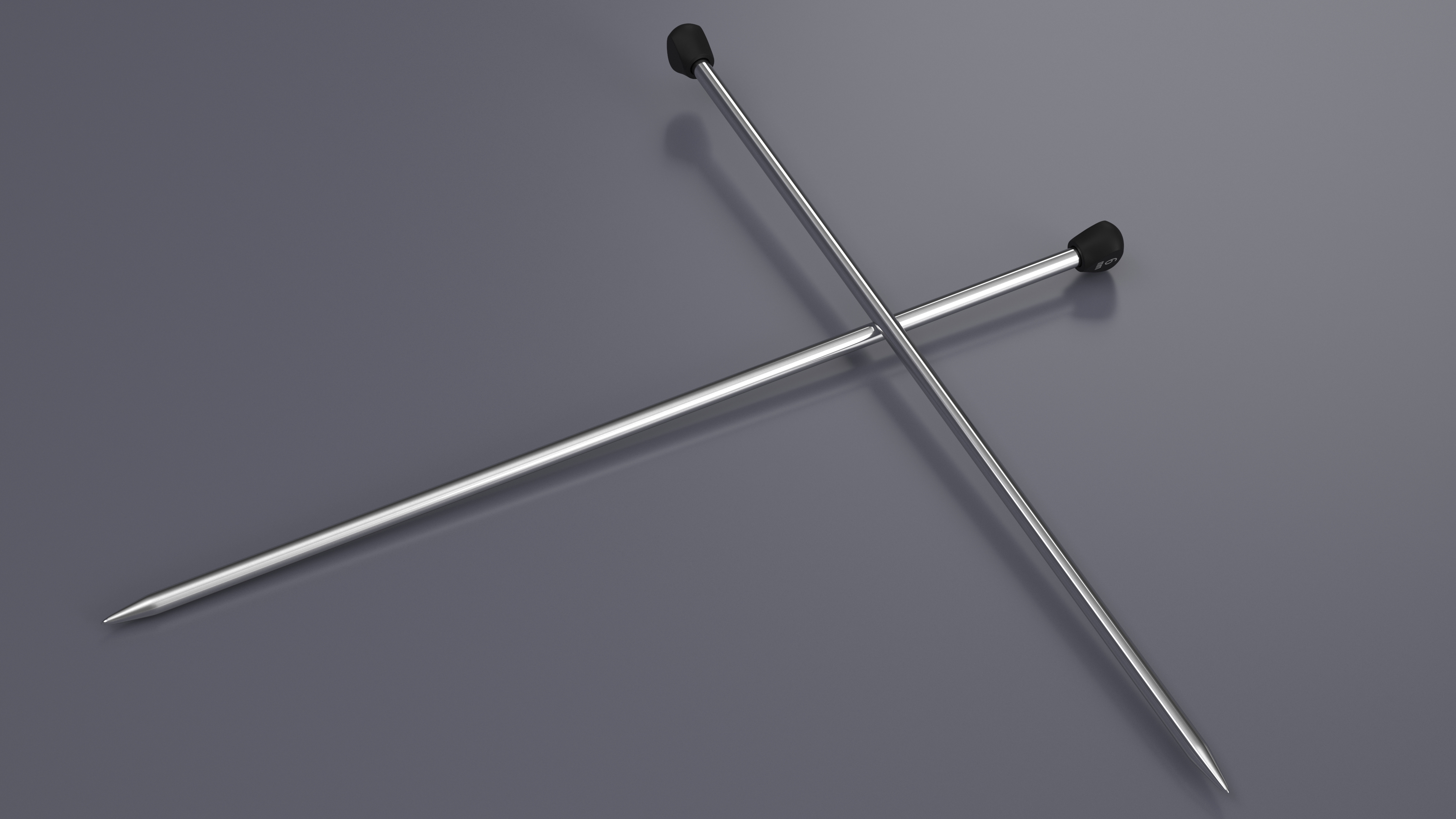 Knitting Needles Metal 3D