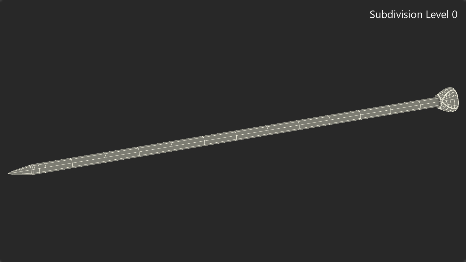 Knitting Needles Metal 3D