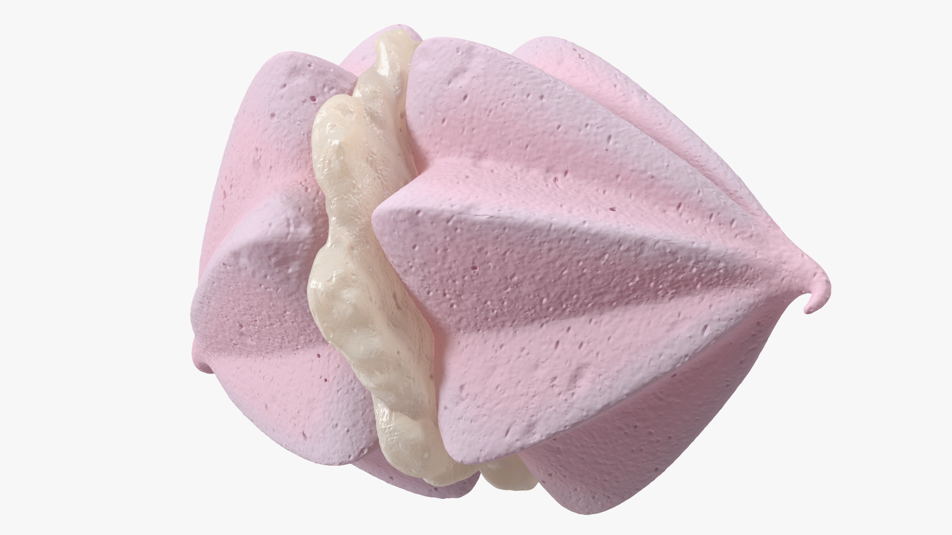3D Pink Double Meringue with Vanilla Filling