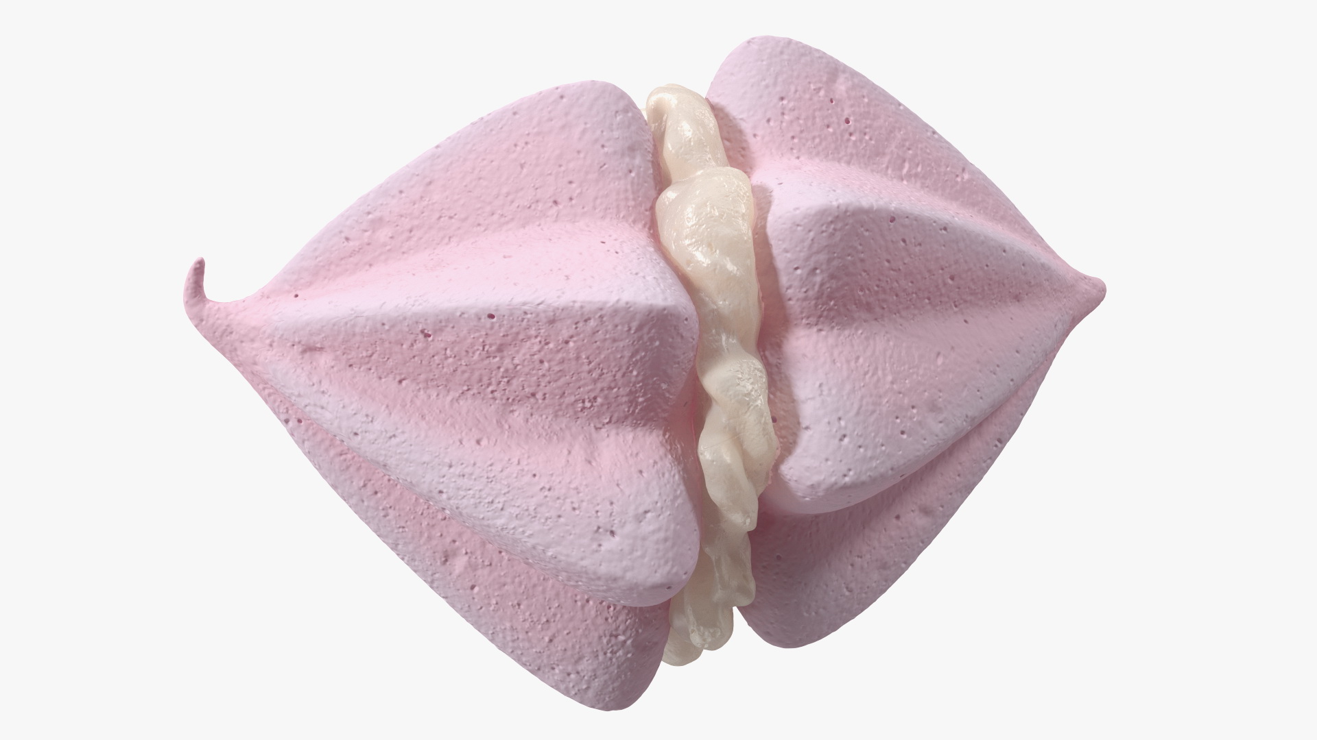 3D Pink Double Meringue with Vanilla Filling