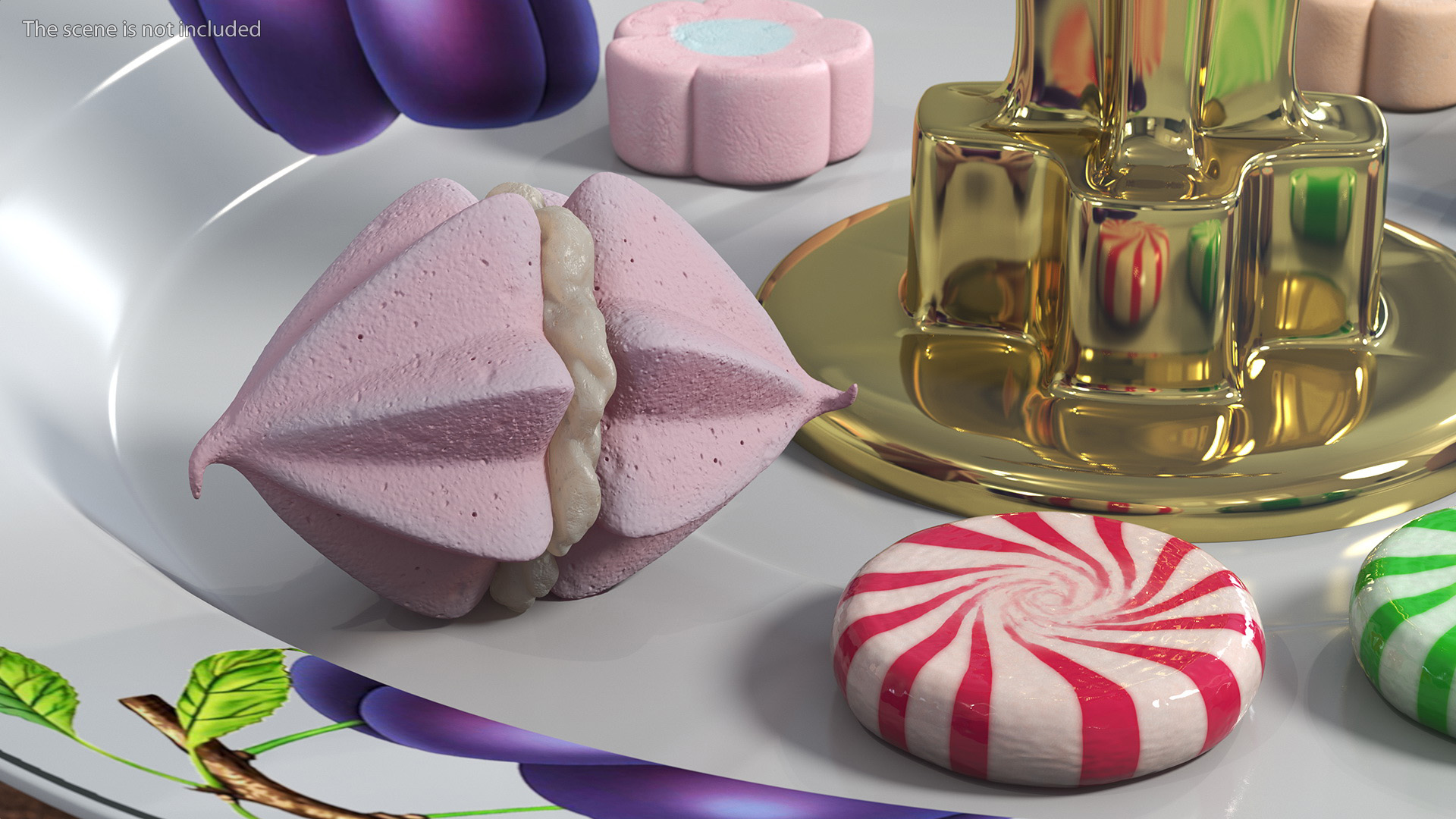 3D Pink Double Meringue with Vanilla Filling
