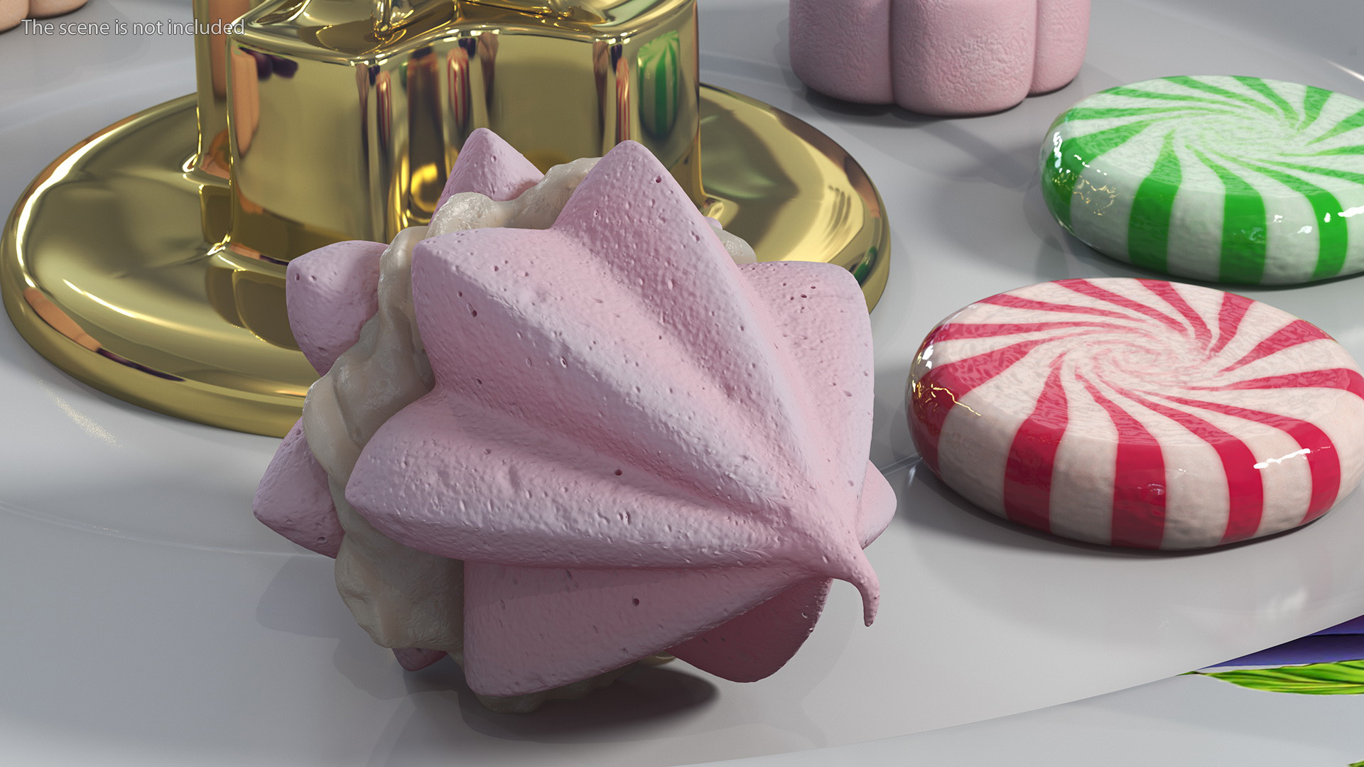 3D Pink Double Meringue with Vanilla Filling