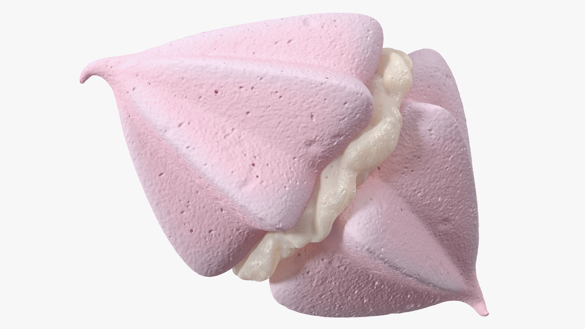 3D Pink Double Meringue with Vanilla Filling