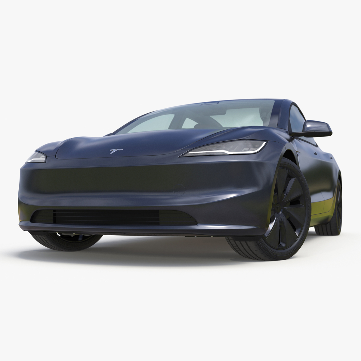 Tesla Model 3 2024 with Tesla Bot Rigged for Cinema 4D 3D model