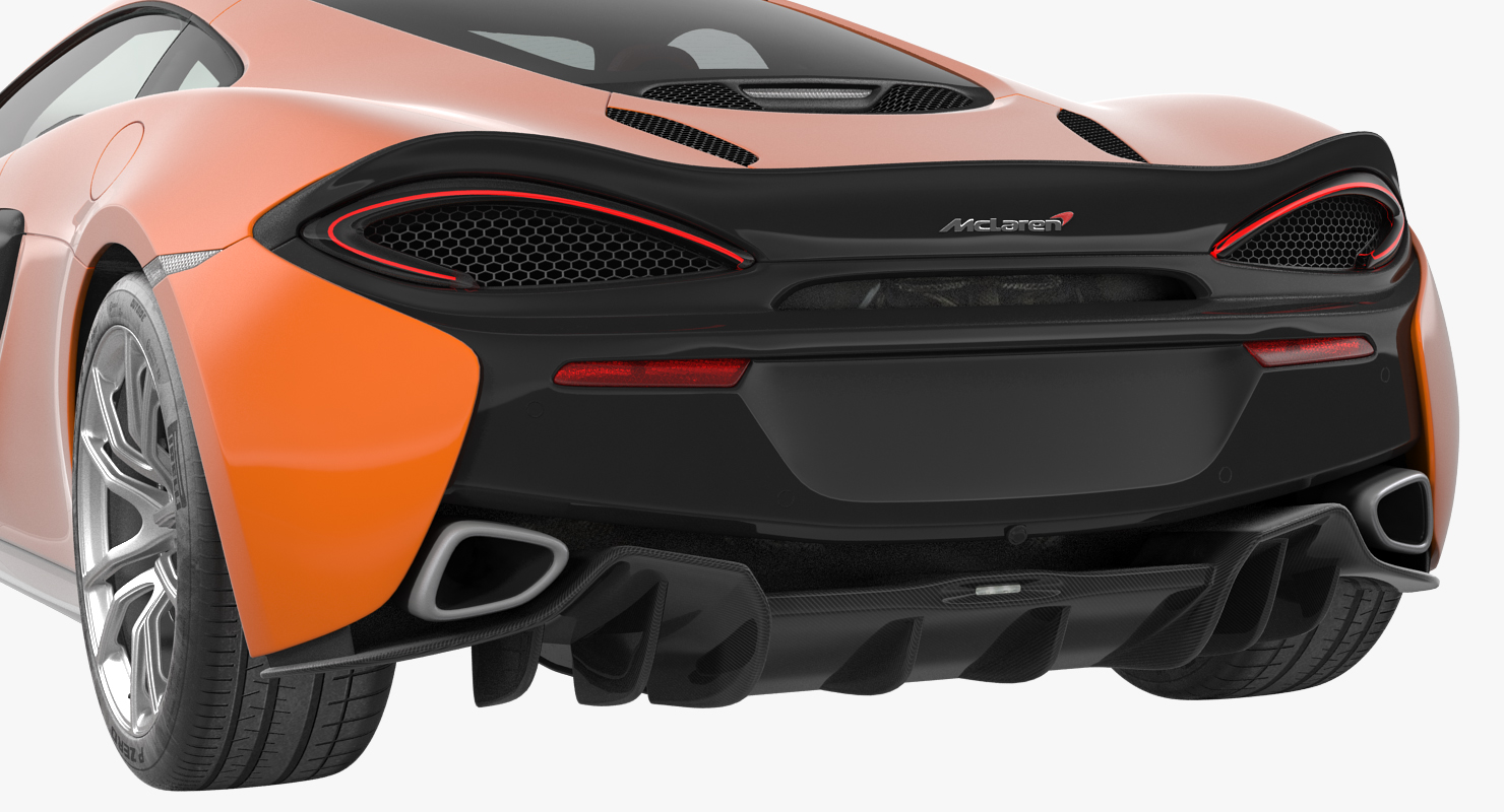 3D model Sports Car McLaren 570GT 2017 Simple Interior