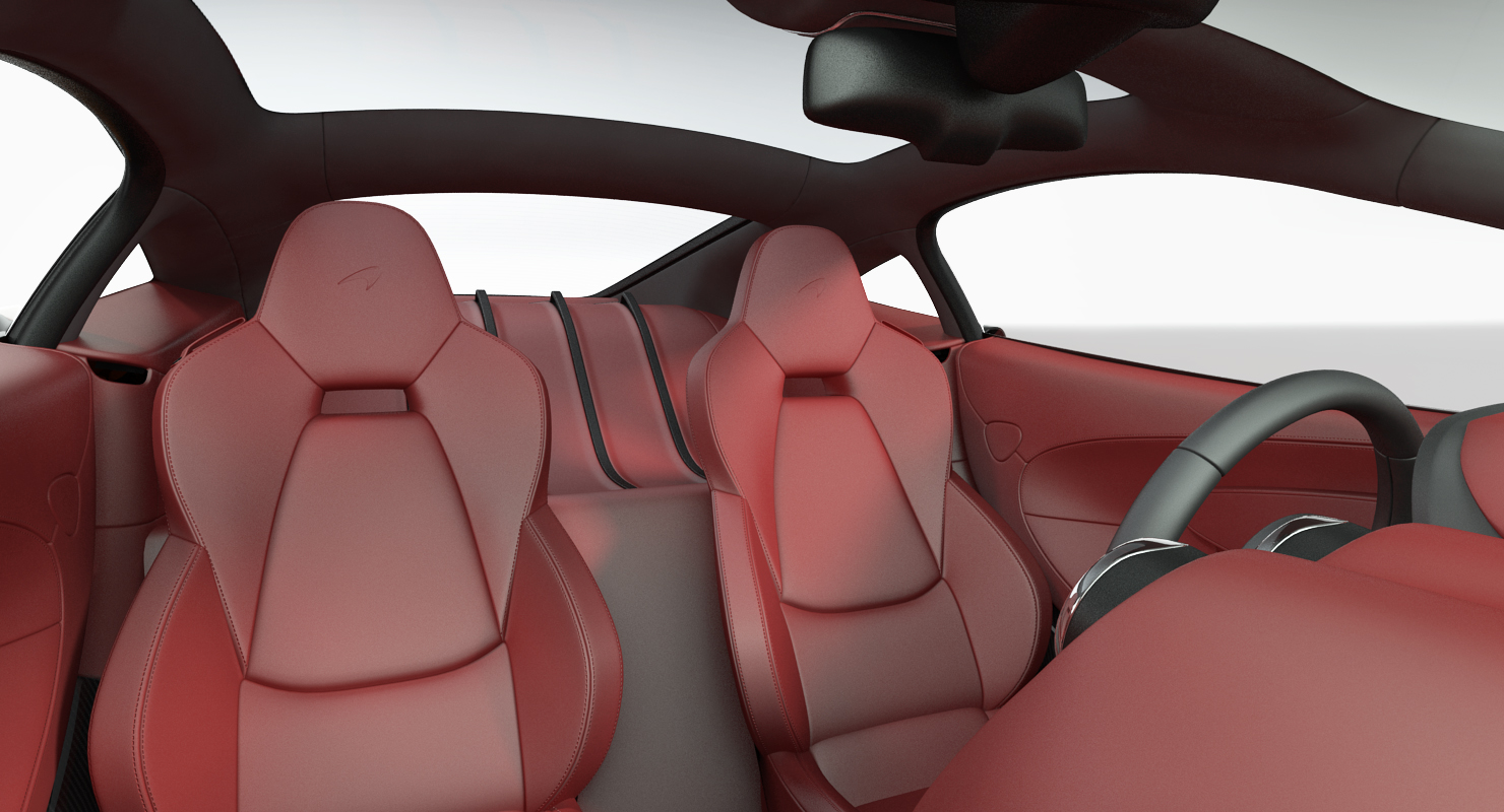 3D model Sports Car McLaren 570GT 2017 Simple Interior