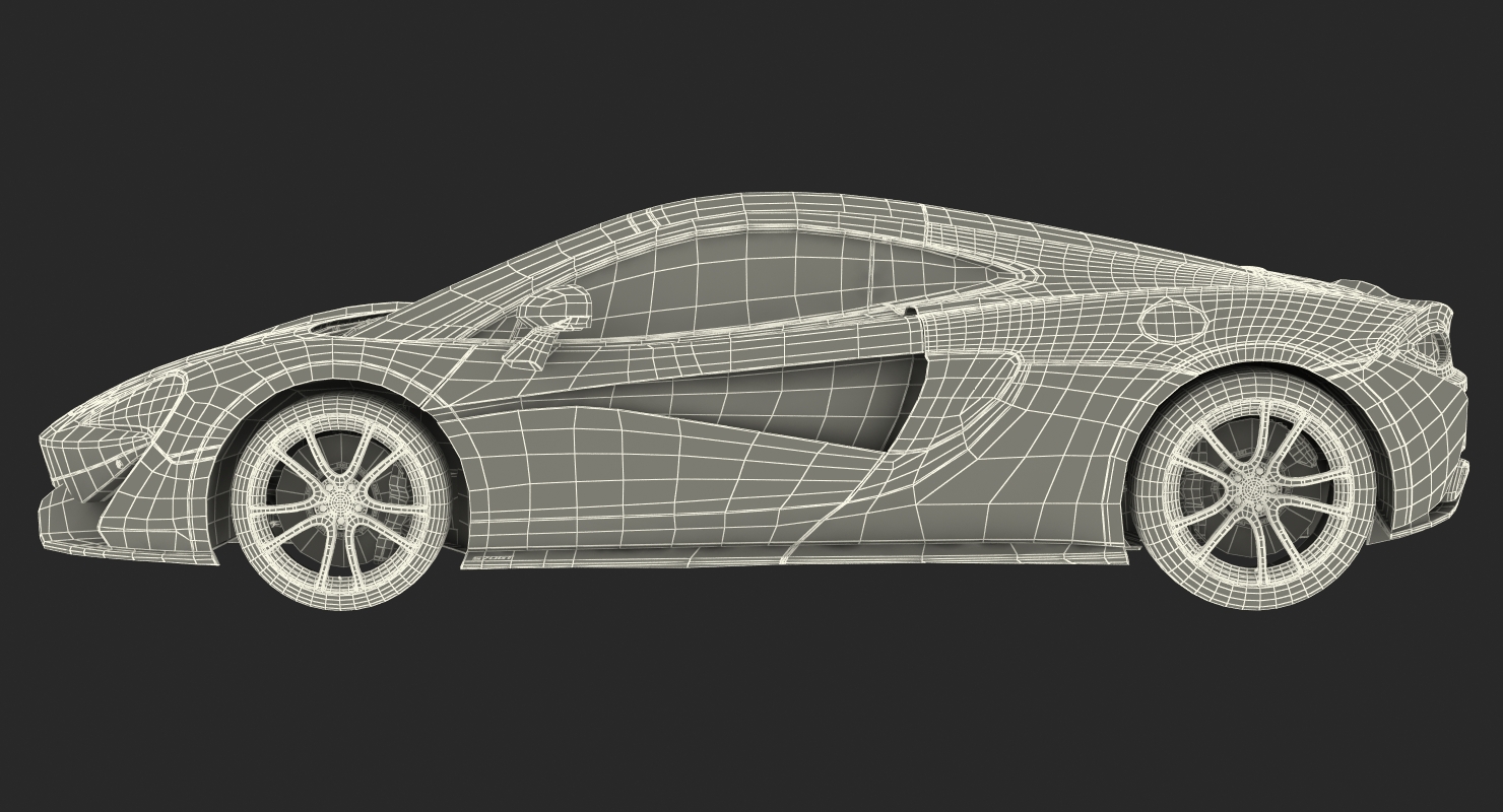 3D model Sports Car McLaren 570GT 2017 Simple Interior