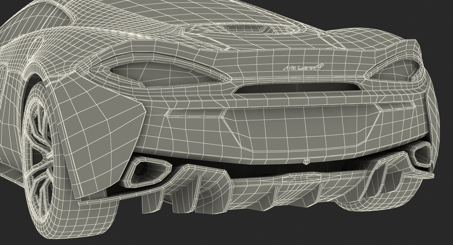 3D model Sports Car McLaren 570GT 2017 Simple Interior