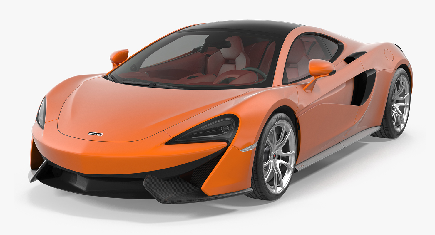 3D model Sports Car McLaren 570GT 2017 Simple Interior