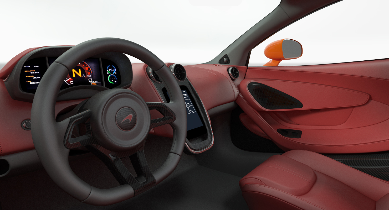 3D model Sports Car McLaren 570GT 2017 Simple Interior