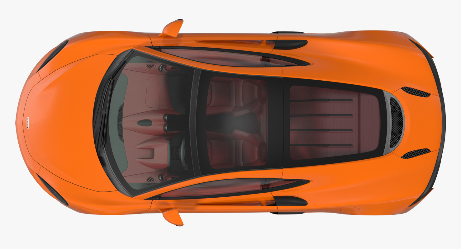 3D model Sports Car McLaren 570GT 2017 Simple Interior