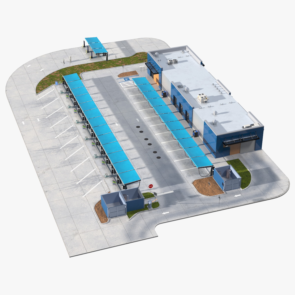 Blue Car Wash Building, view 4