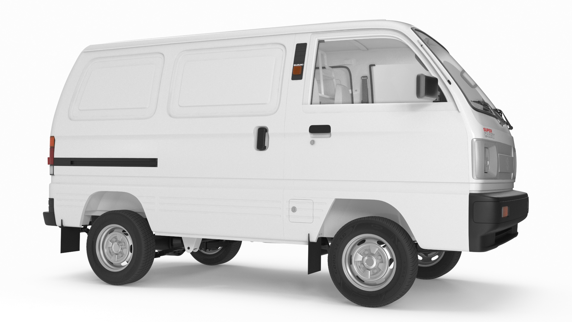 3D Suzuki Super Carry Van White model