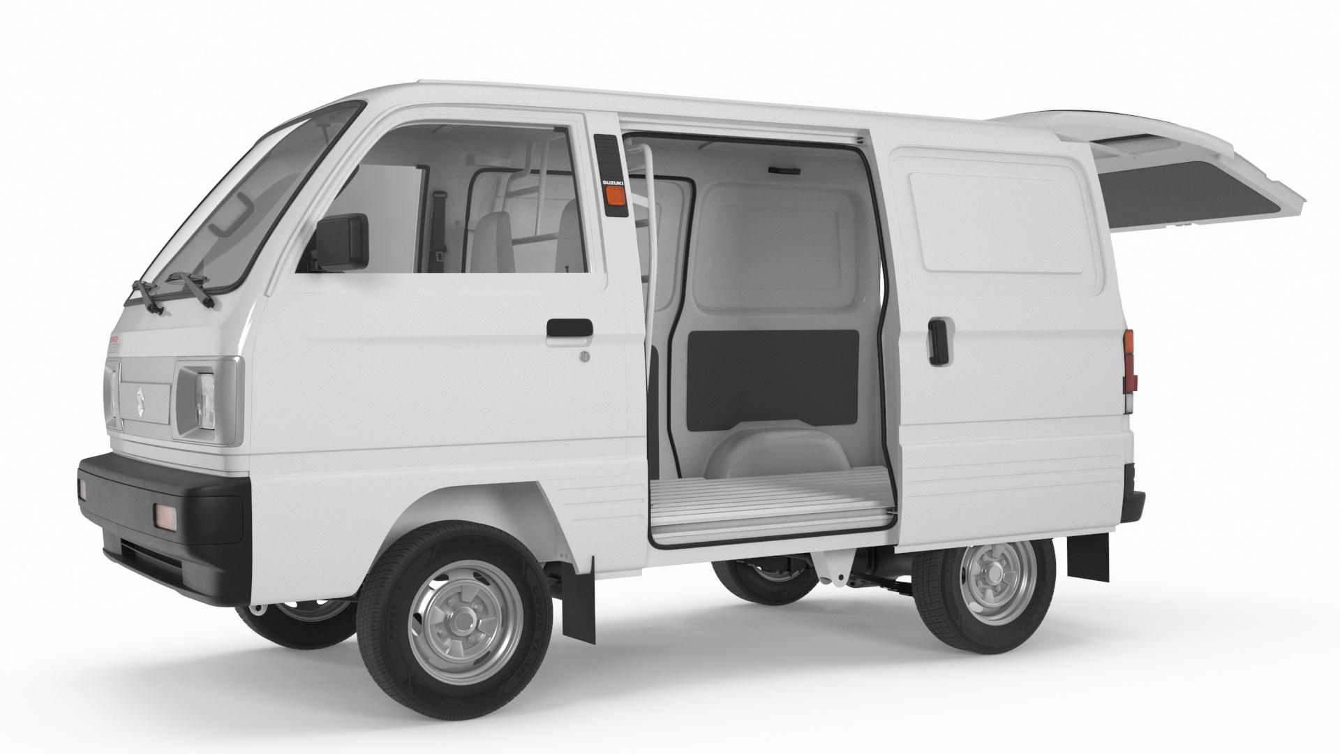 3D Suzuki Super Carry Van White model