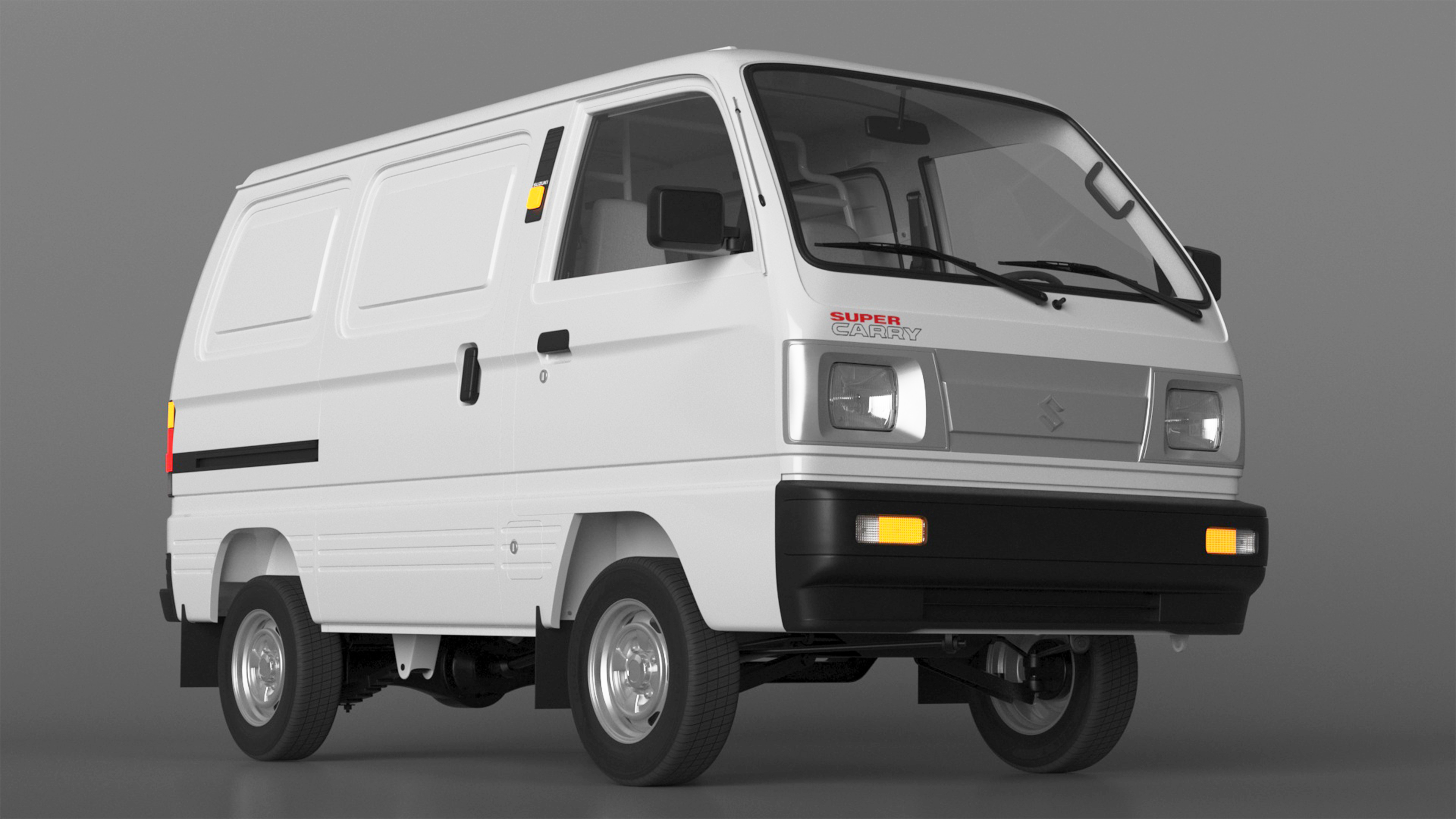 3D Suzuki Super Carry Van White model