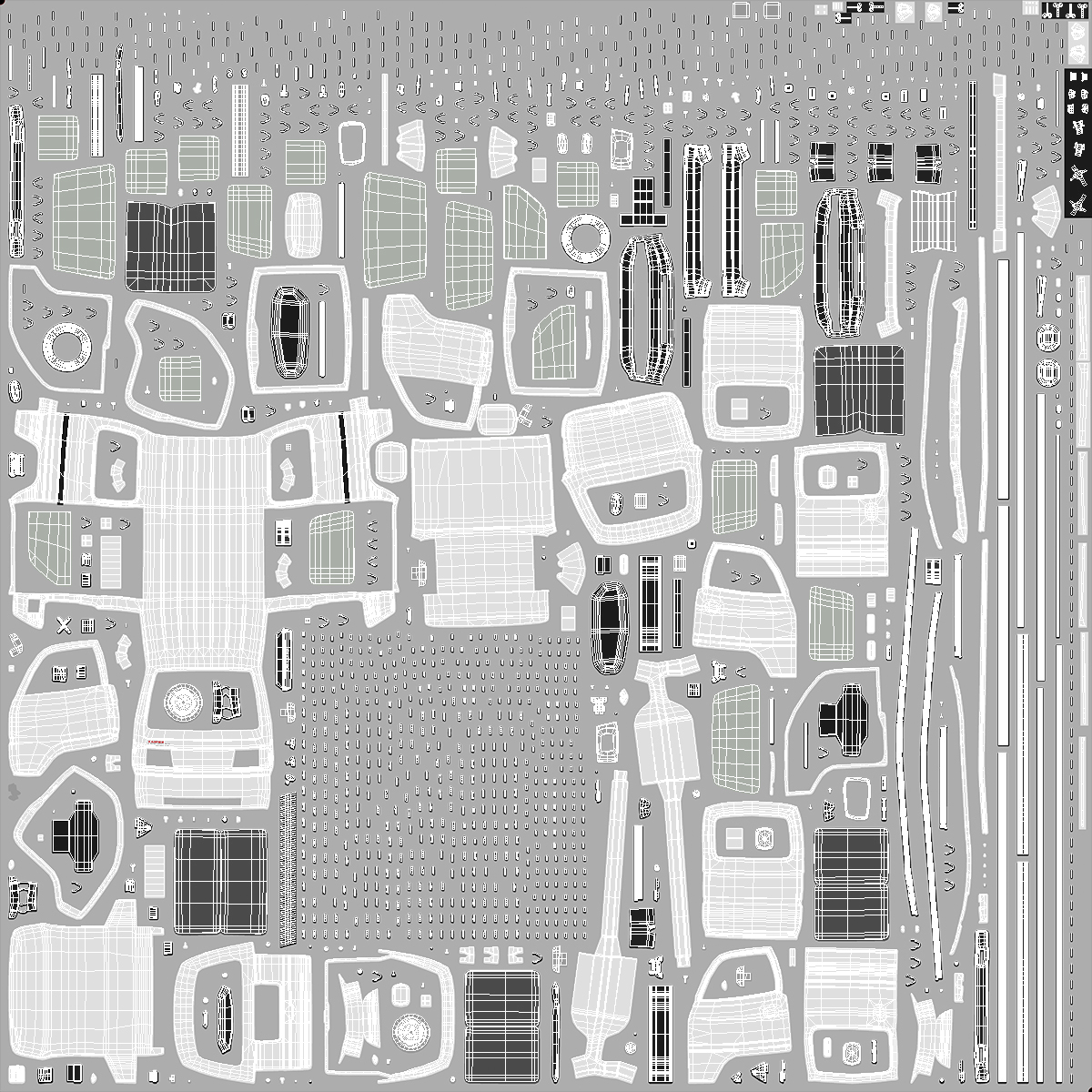 3D Suzuki Super Carry Van White model