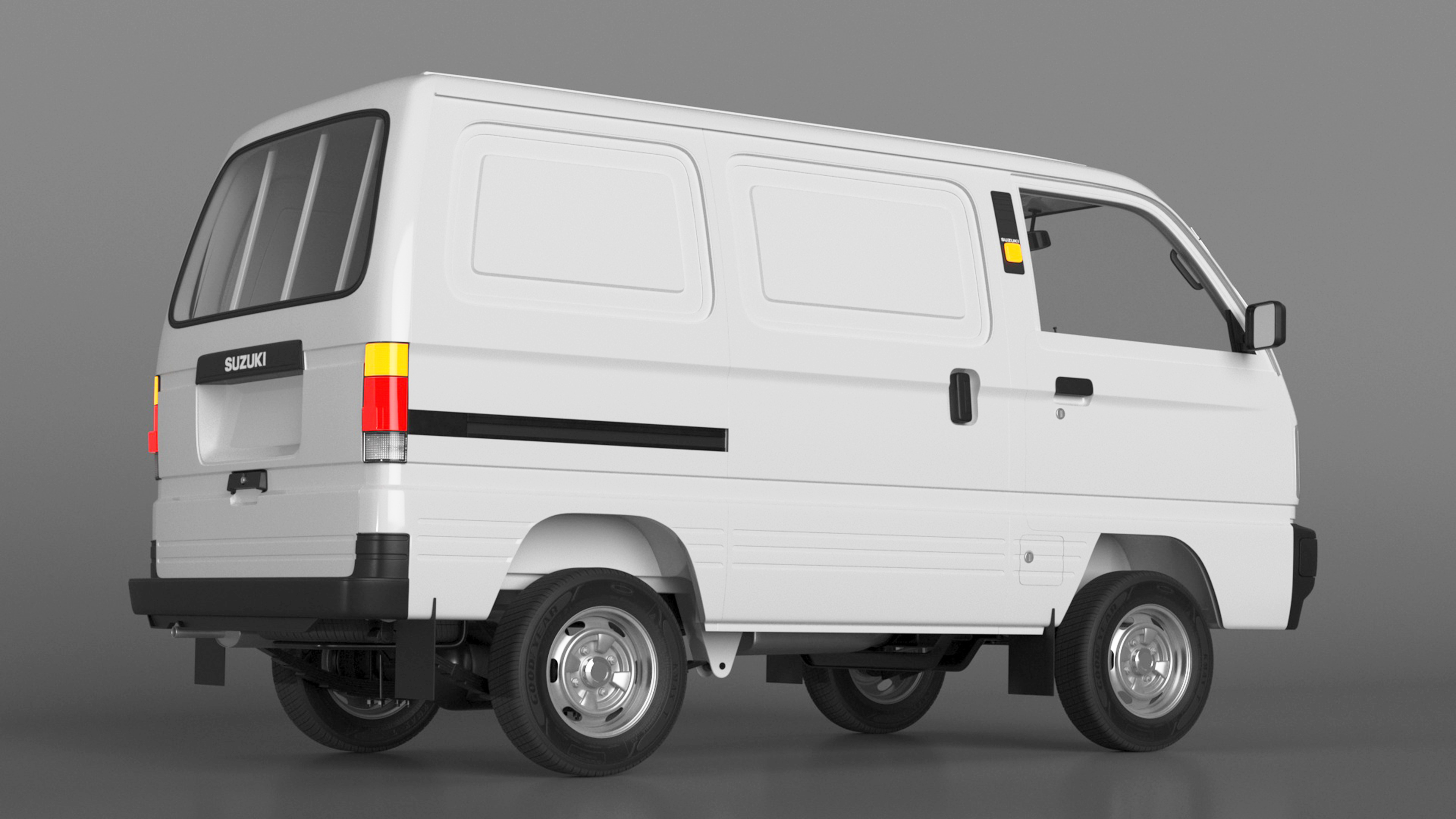 3D Suzuki Super Carry Van White model