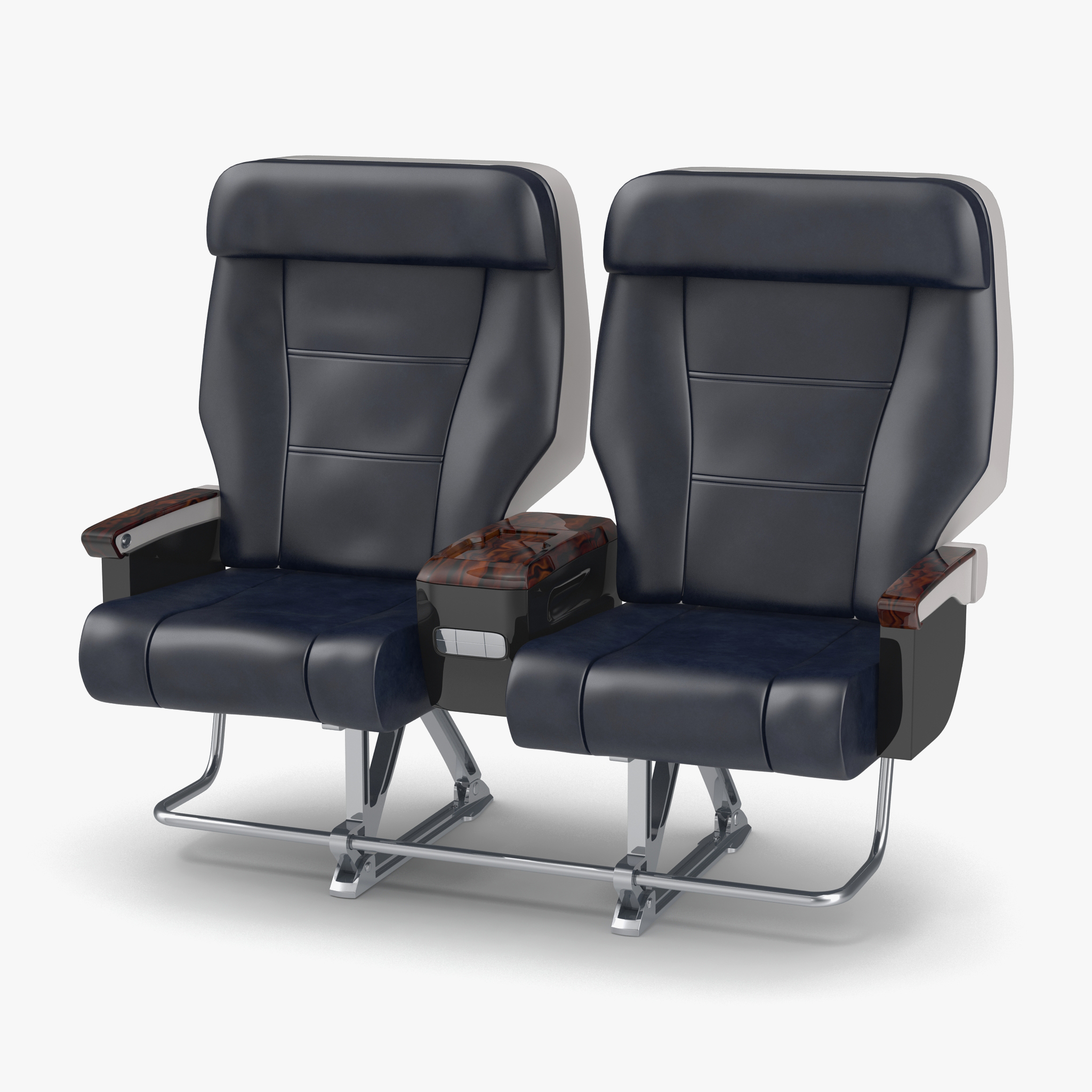 First Class Passenger Double Aircraft Seat 3D Model
