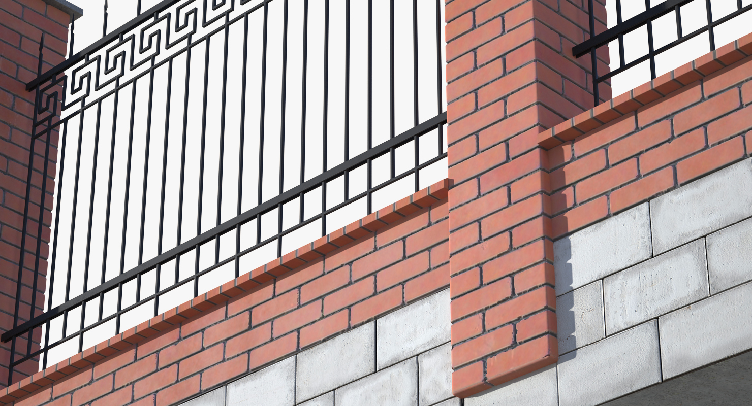 3D Brick Fence