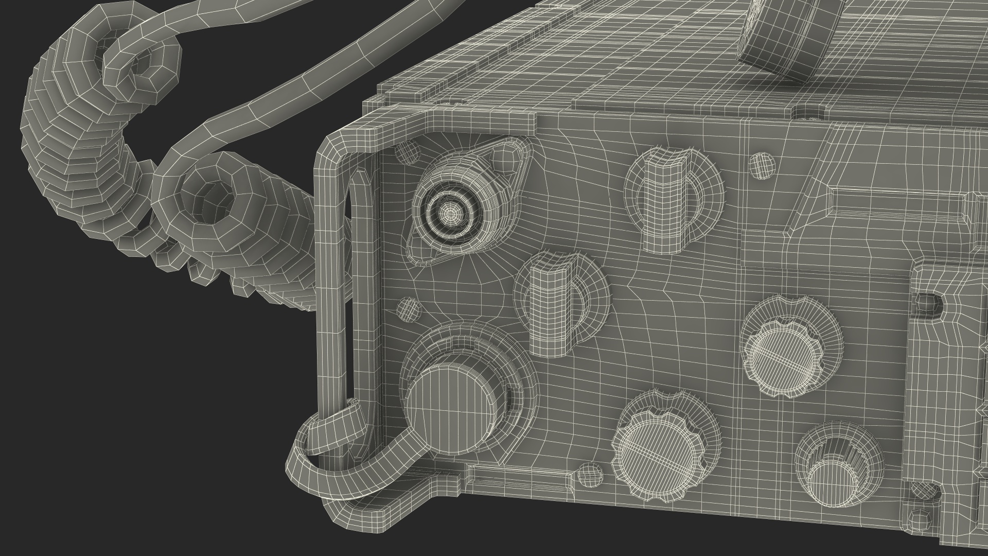 3D Black Military Radio Station model