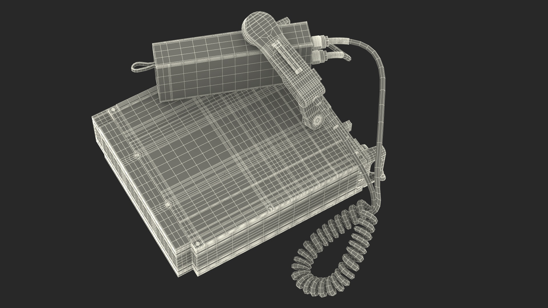3D Black Military Radio Station model