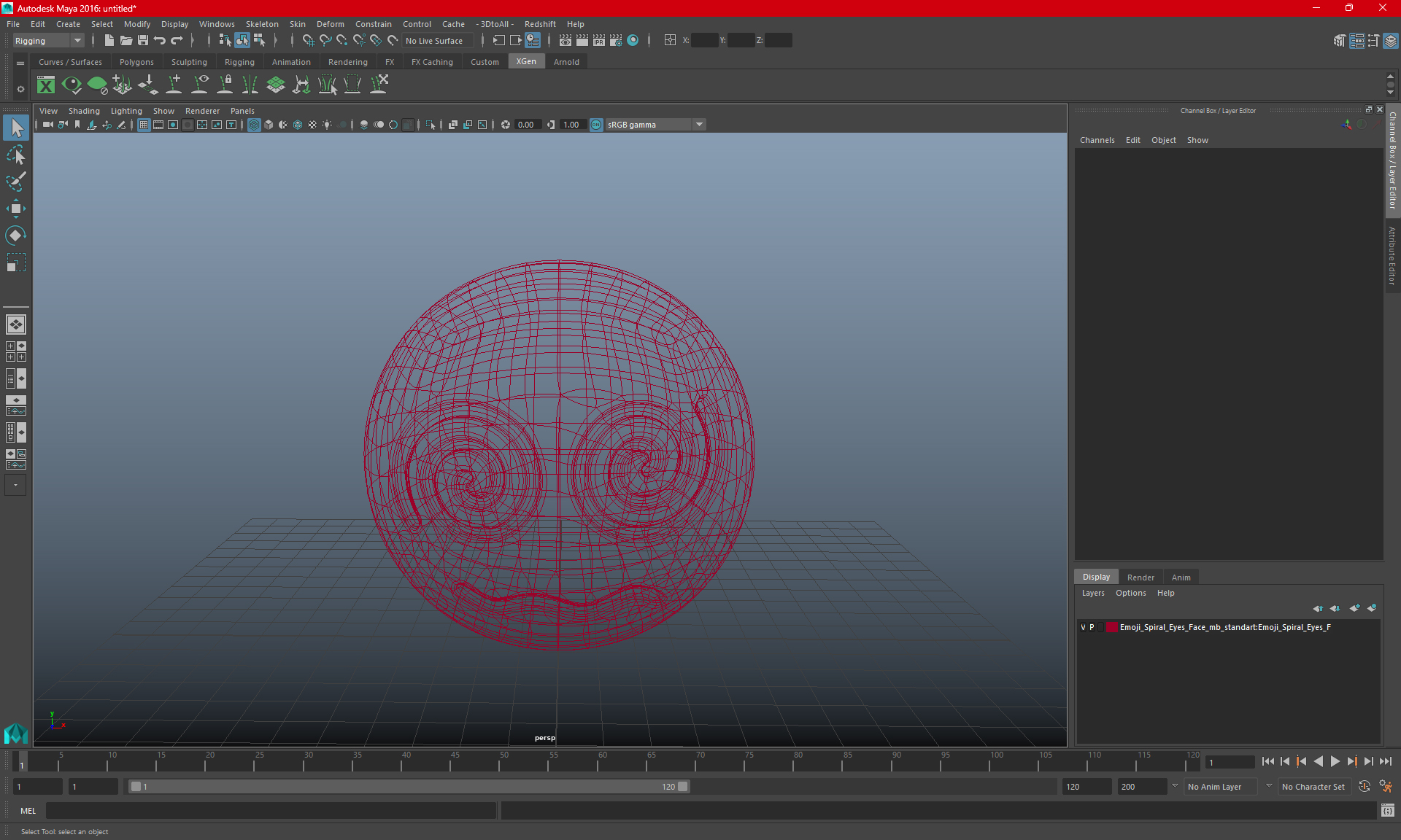 Emoji Spiral Eyes Face 3D
