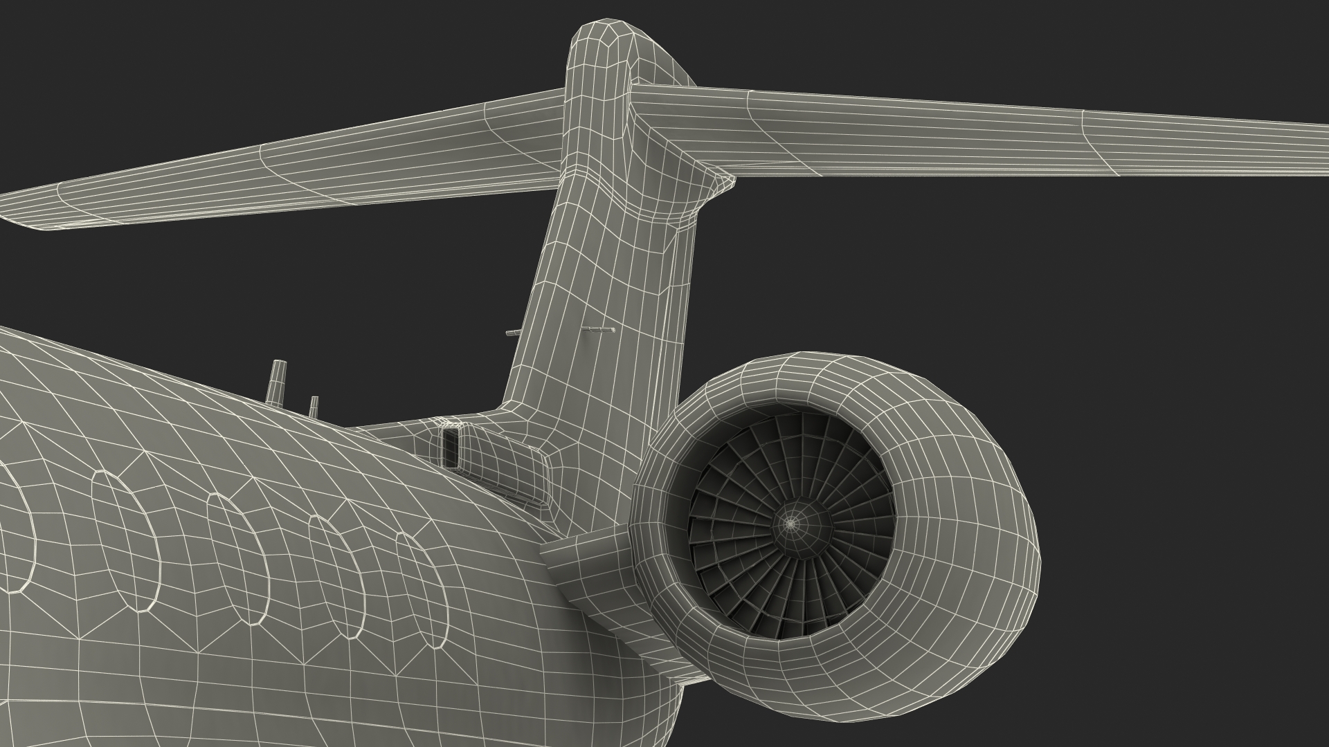 3D Business Jet Twin Engine Rigged