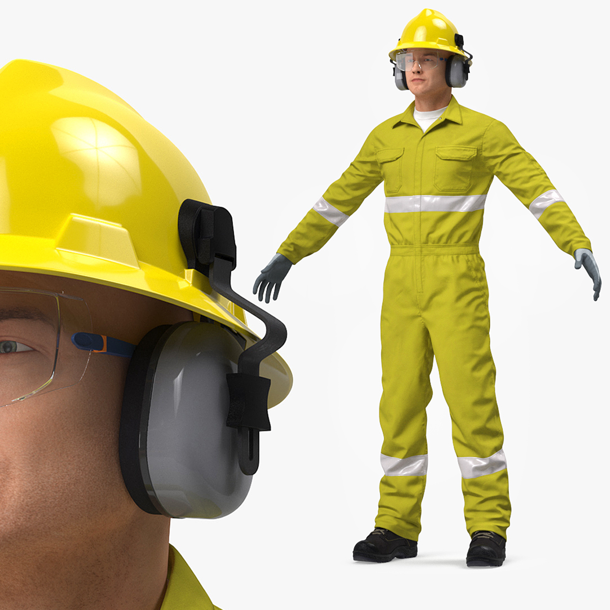 Gas Worker Equipped Neutral Pose