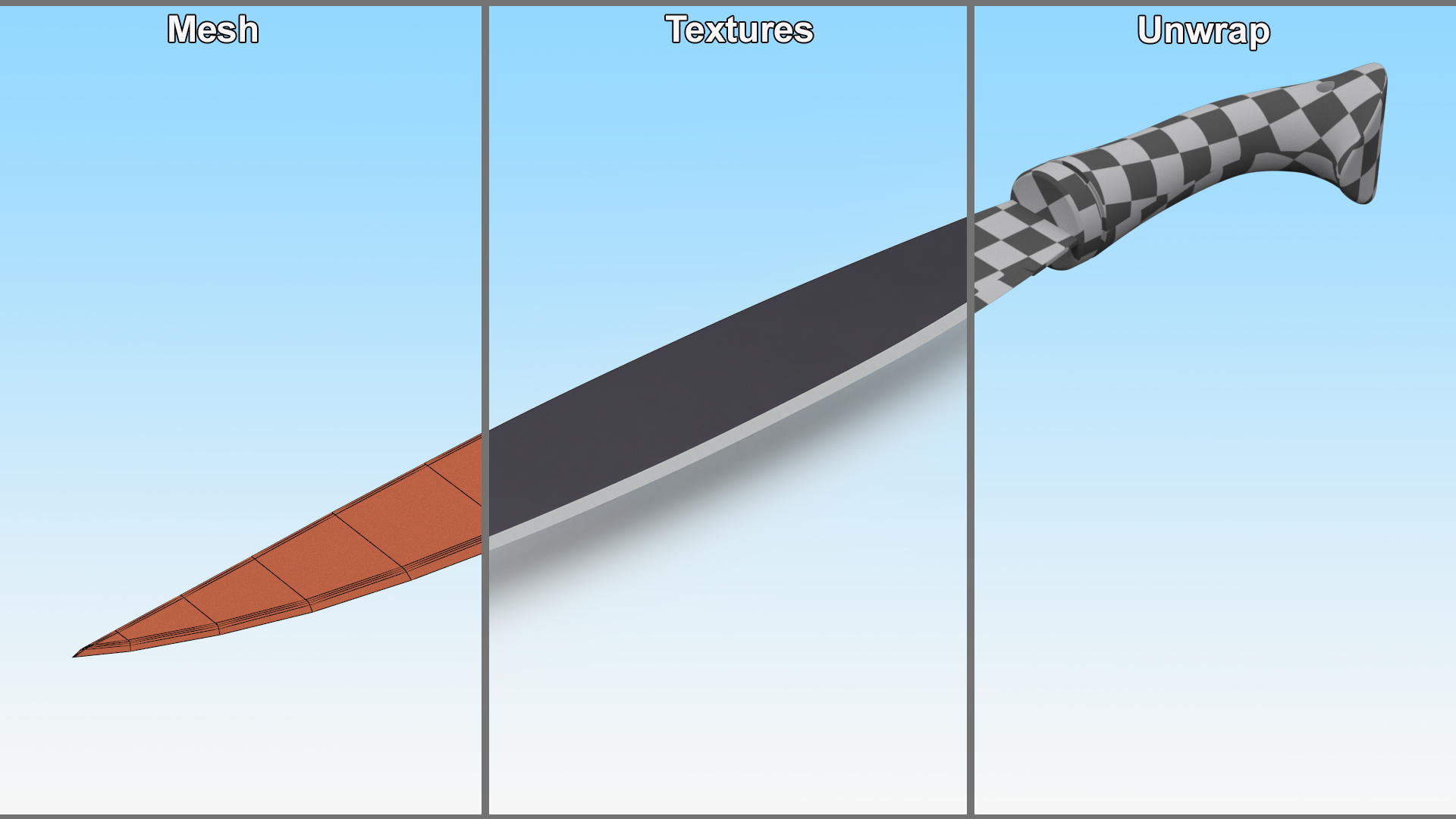 3D model Machete Knife Barong
