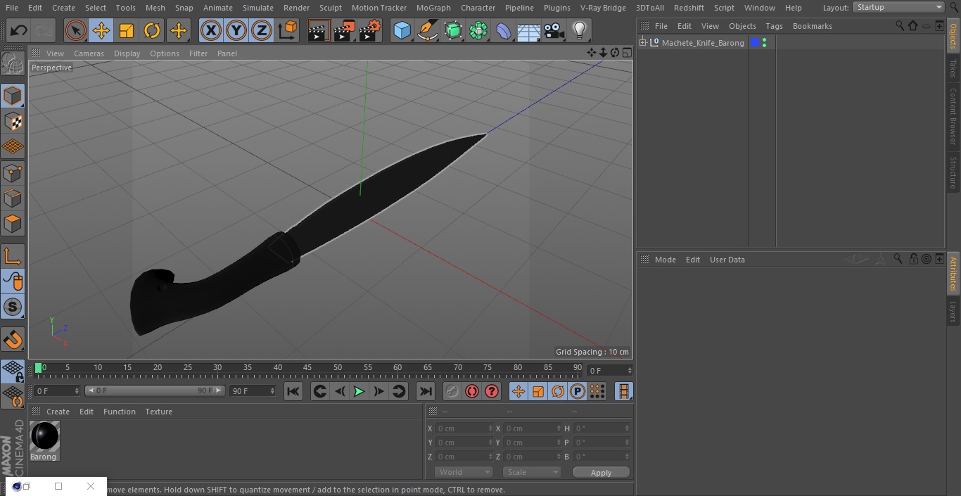 3D model Machete Knife Barong