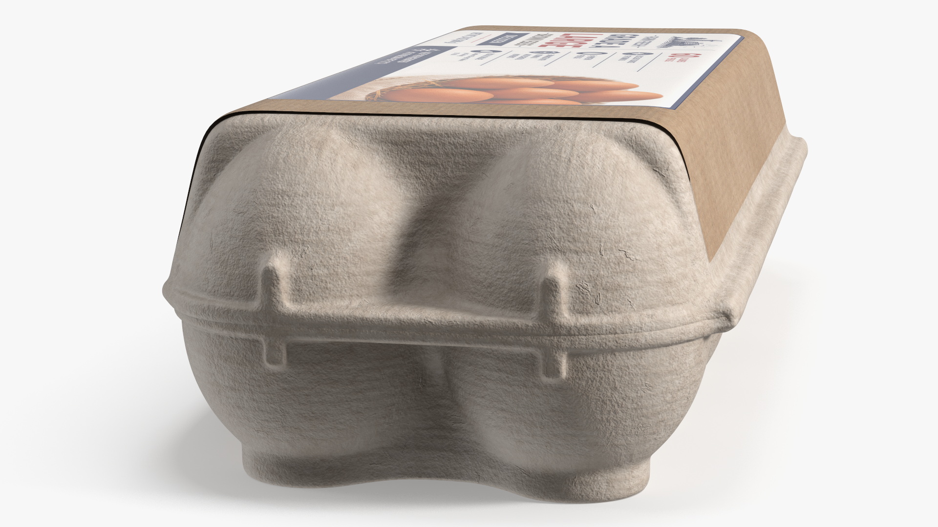 Molded Fiber Dozen Egg Carton Gray, view 5