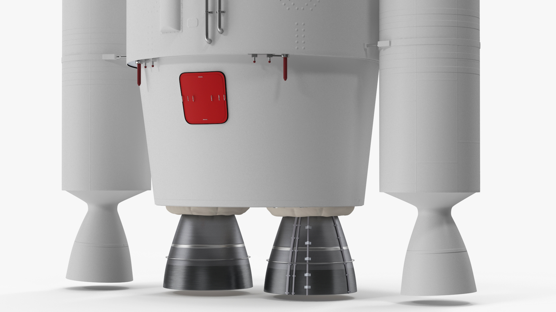 Heavy Lift Launch Vehicle with Two Solid Boosters 3D model