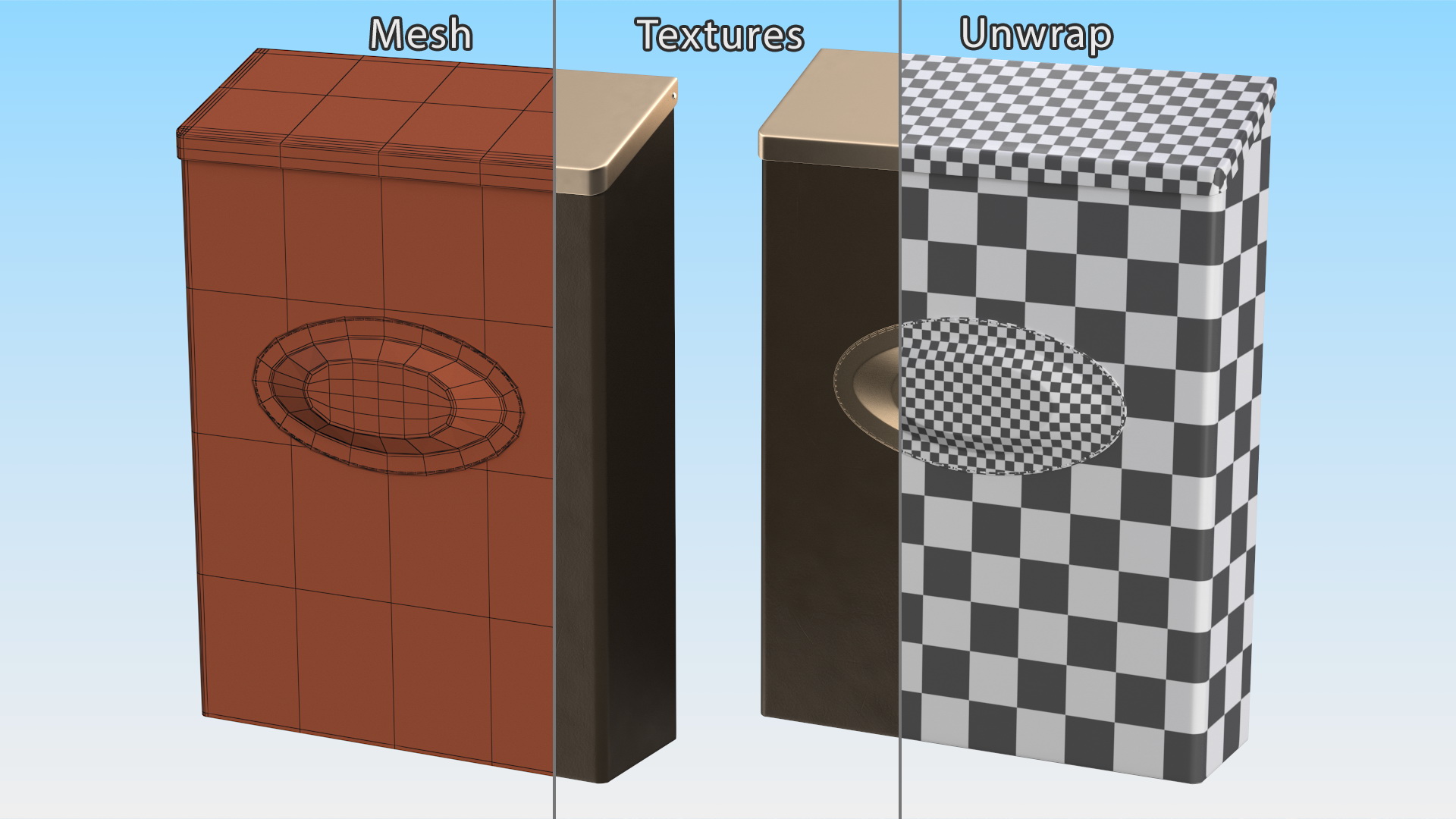 3D Wall Mount Locking Mailbox