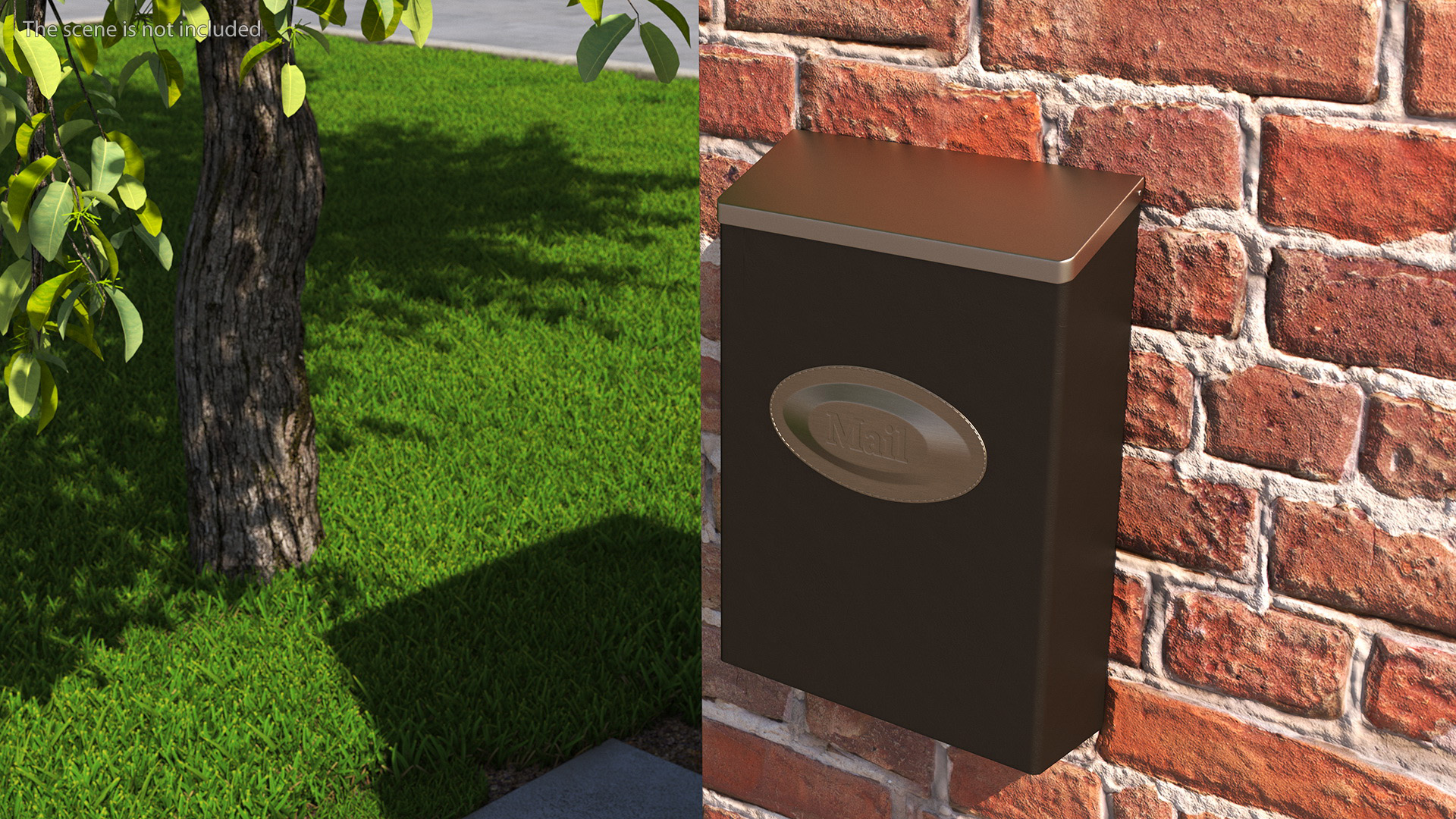 3D Wall Mount Locking Mailbox