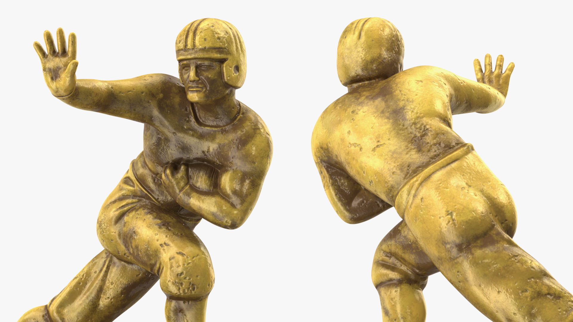 3D model Yellow Heisman Memorial Trophy
