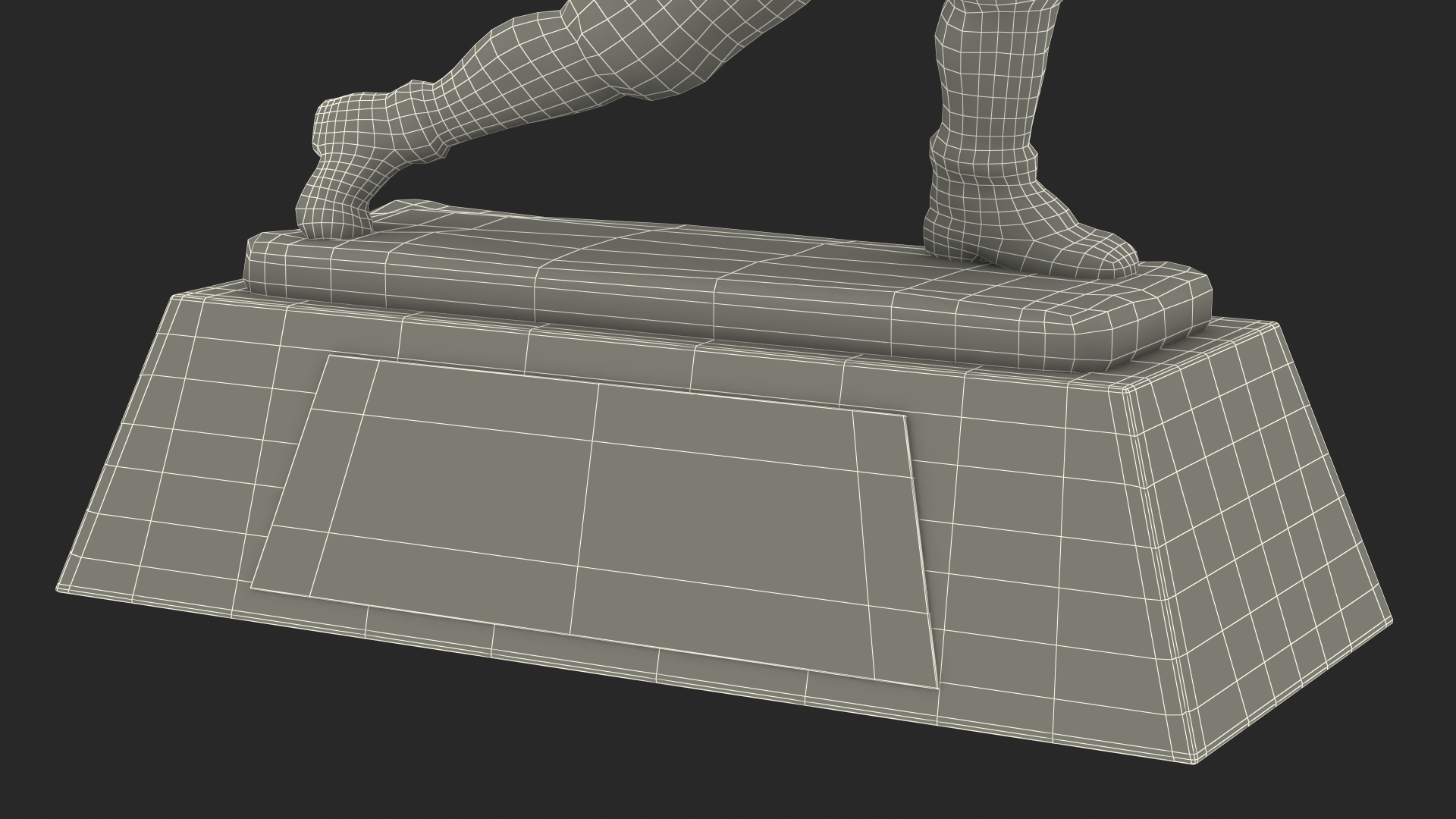 3D model Yellow Heisman Memorial Trophy