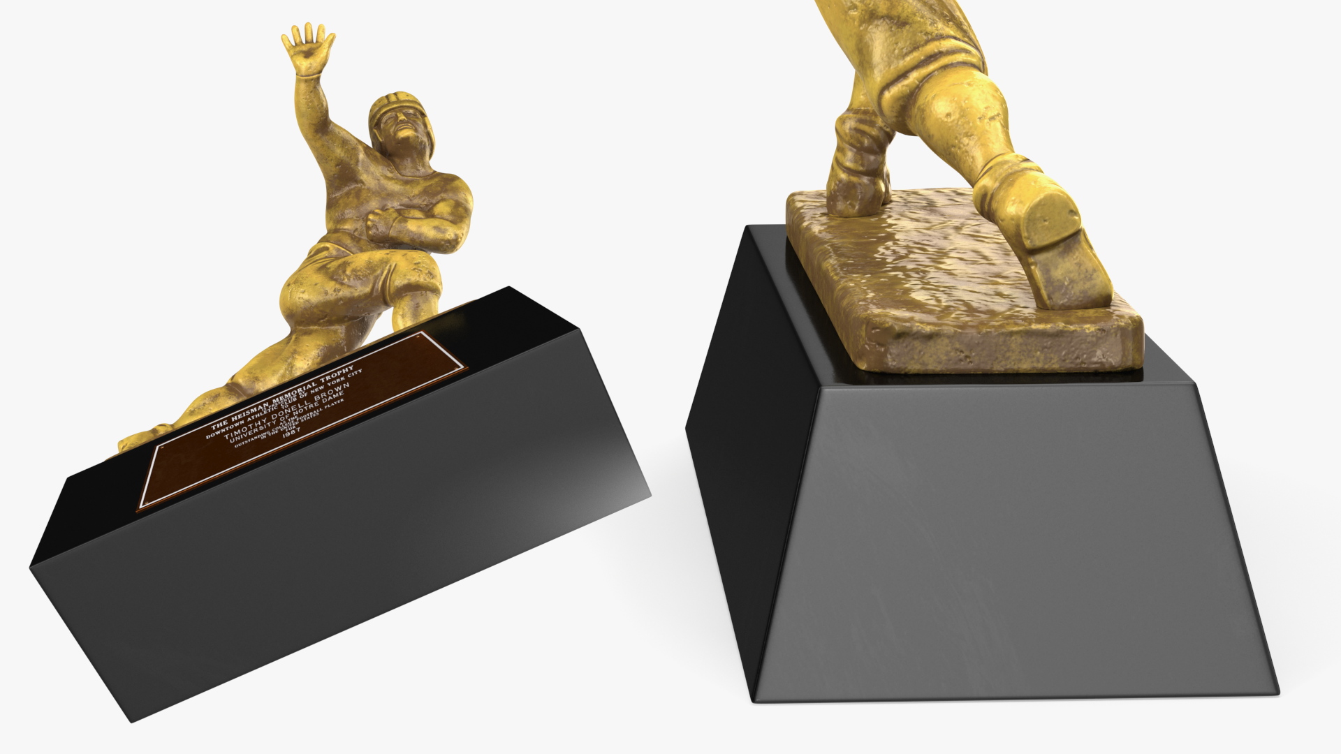 3D model Yellow Heisman Memorial Trophy