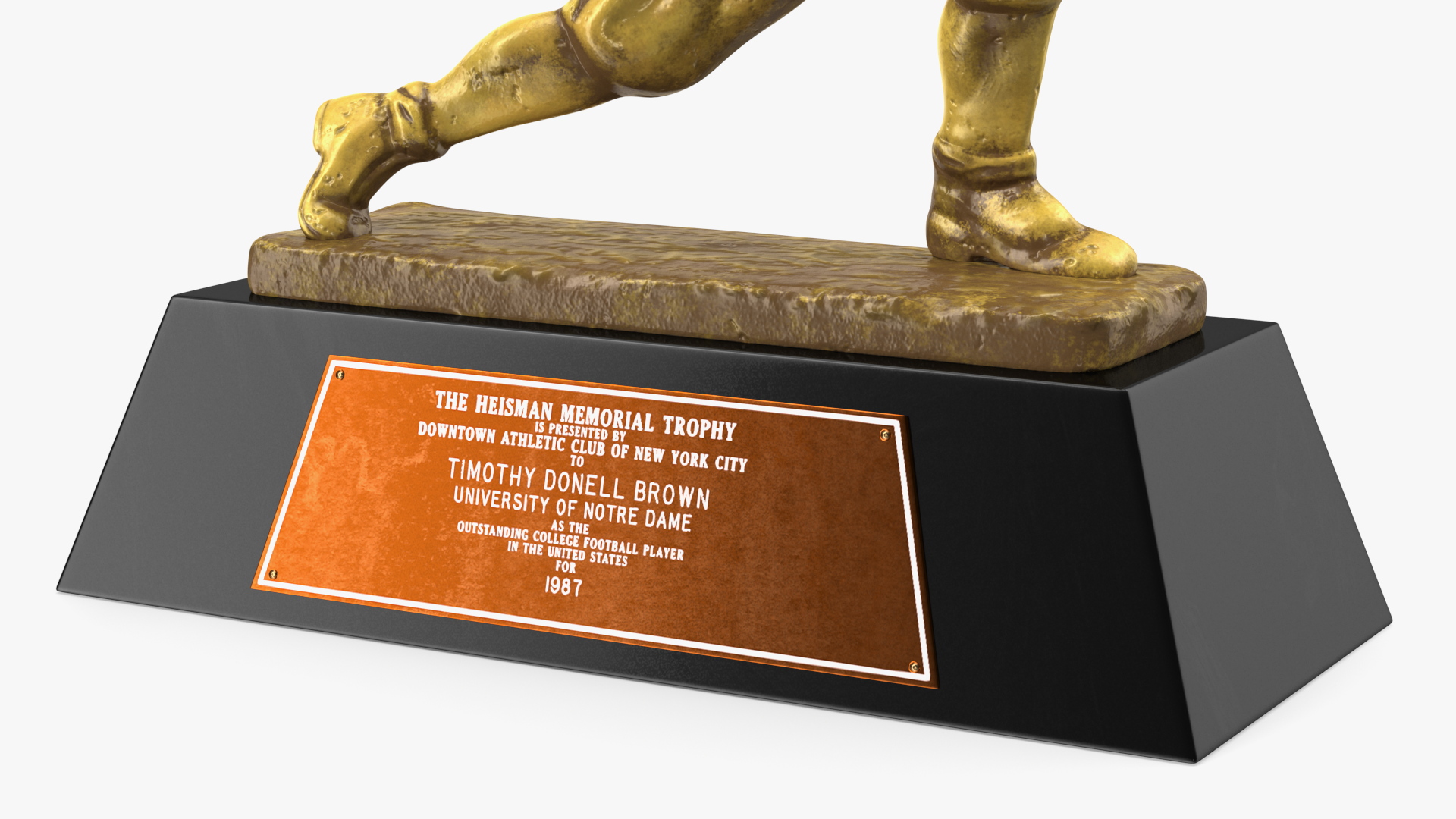 3D model Yellow Heisman Memorial Trophy