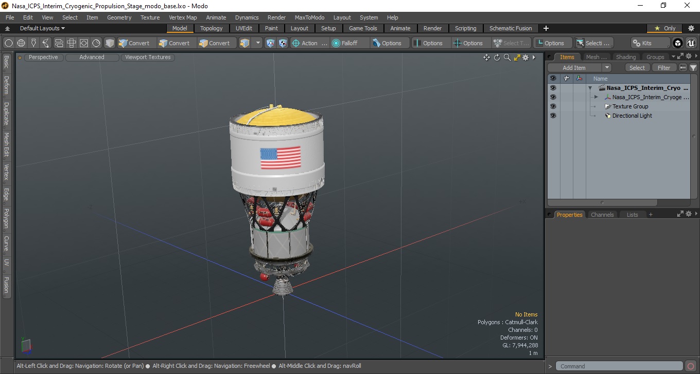 Nasa ICPS Interim Cryogenic Propulsion Stage 3D model