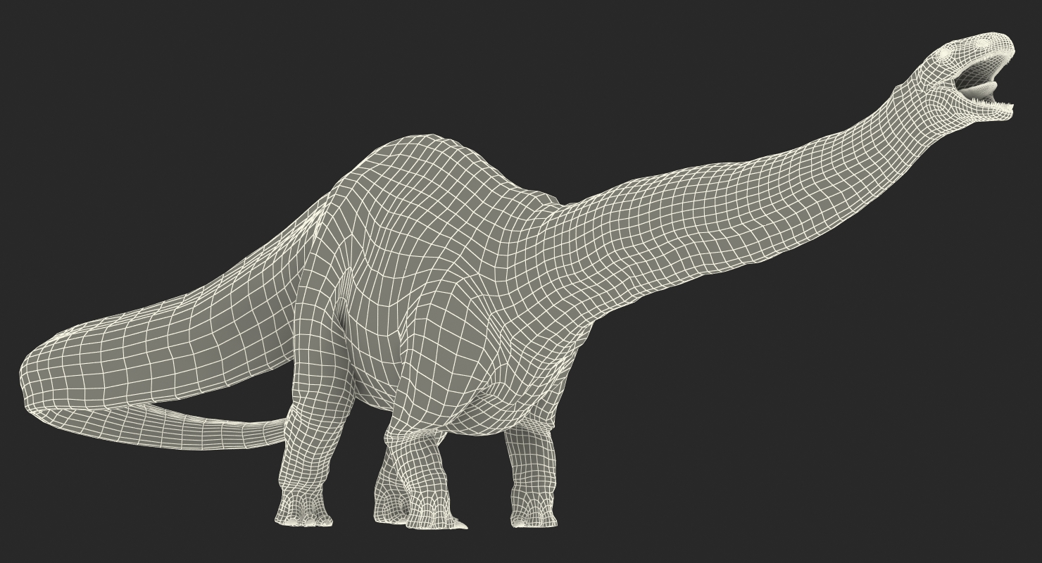 Apatosaurus Dinosaur Fighting Pose 3D model