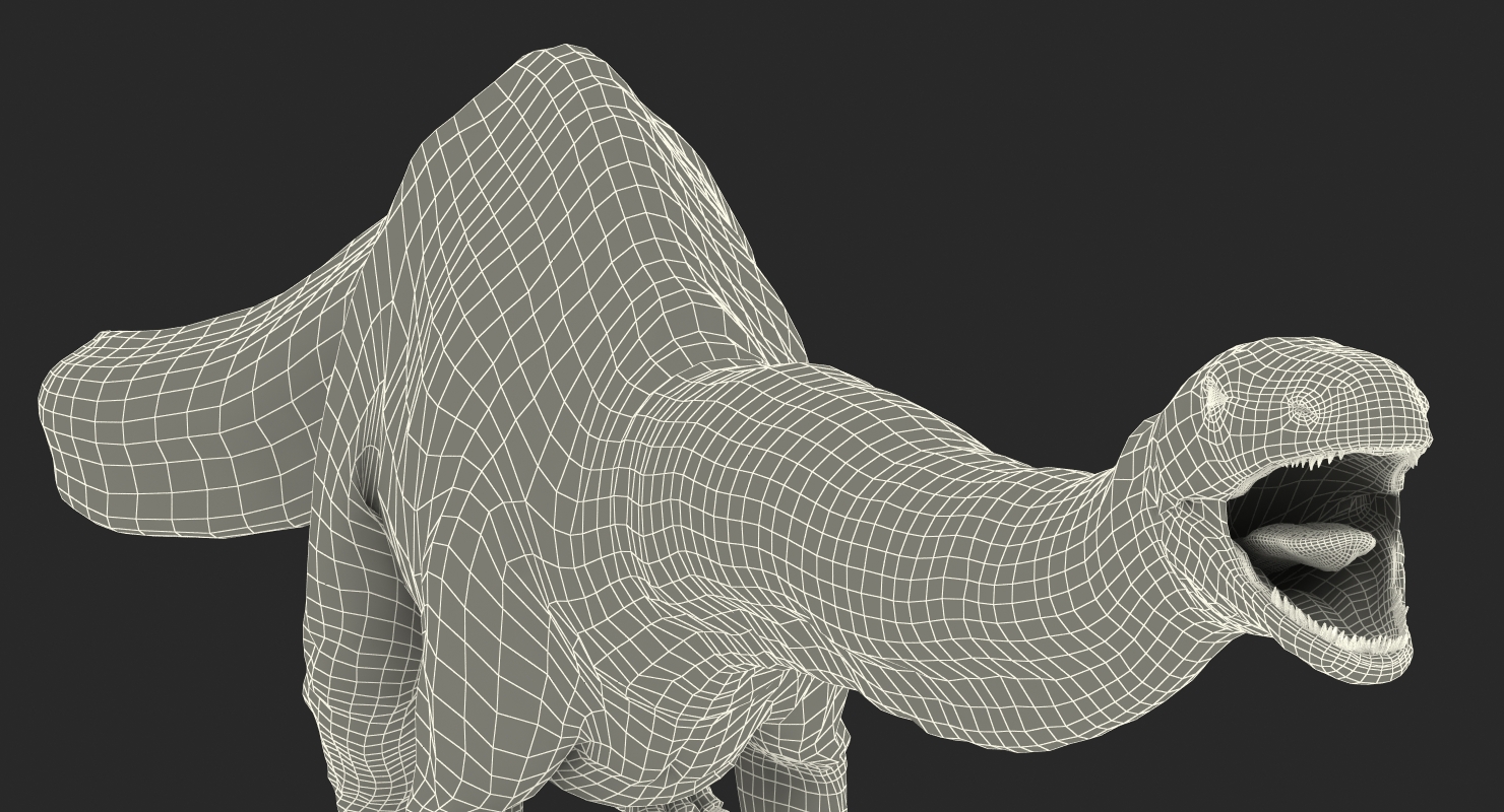 Apatosaurus Dinosaur Fighting Pose 3D model