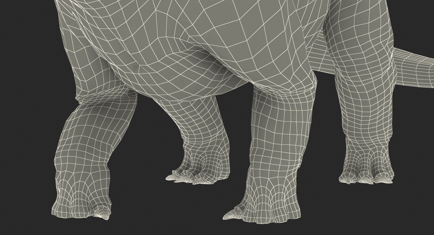 Apatosaurus Dinosaur Fighting Pose 3D model