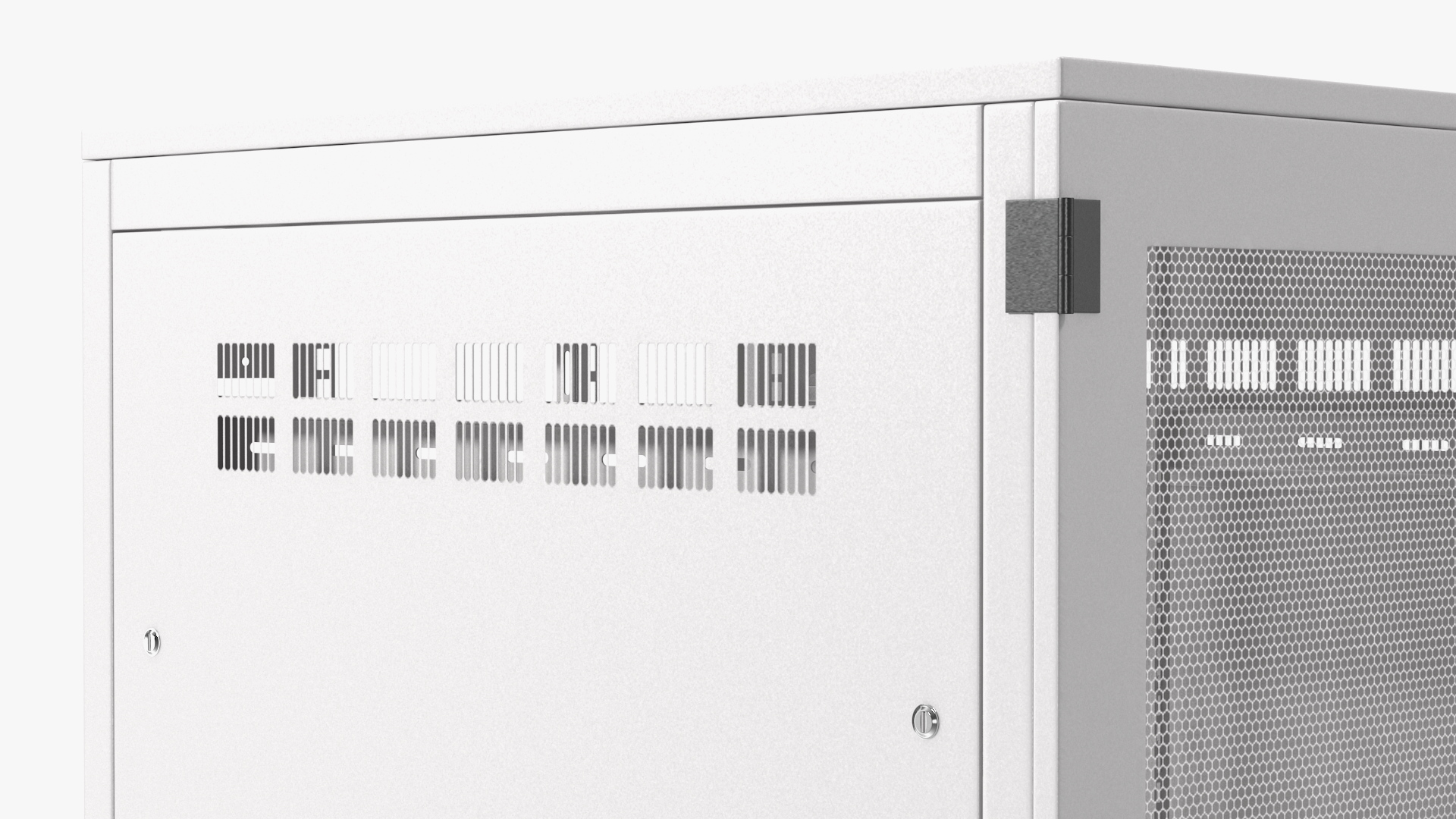 3D Floor Standing Rack Cabinet 27U White Empty model