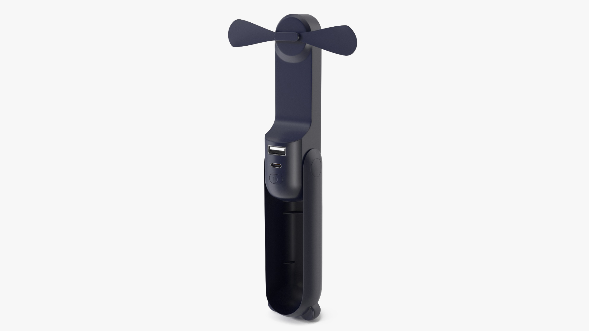 Handheld Mini Fan Blue 3D